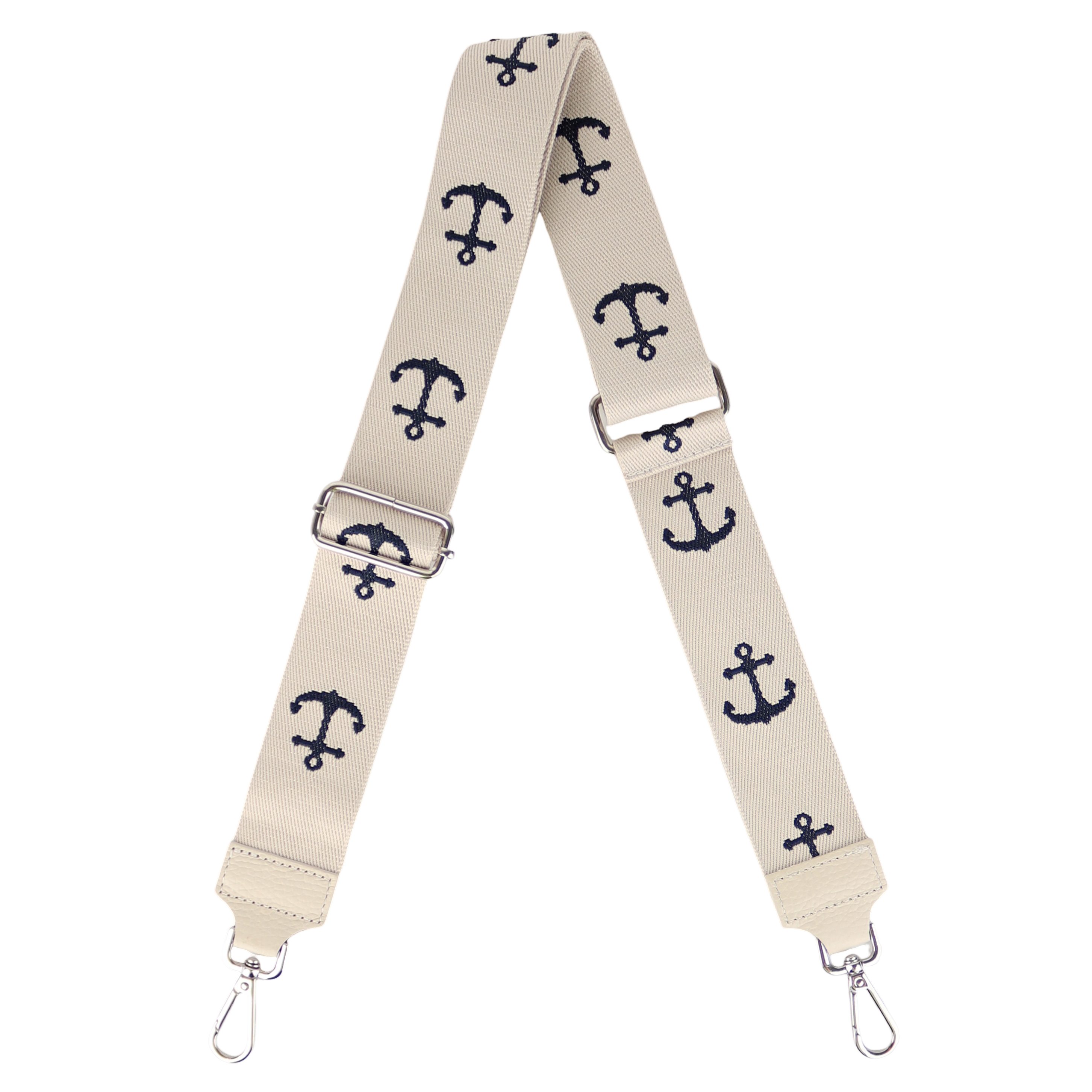 MIRROSI Schulterriemen Made in Italy aus Echtleder Schultergurt für Tasche zum Wechseln (Beige, Karabiner in silberner Farbe, 1x Taschengurt)