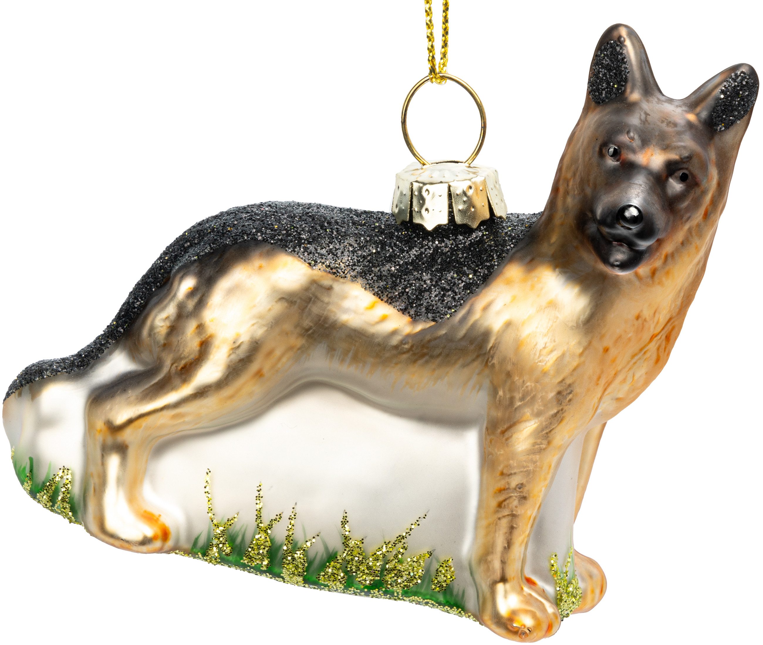 SIKORA Christbaumschmuck Schäferhund besondere Weihnachtskugel Glas Anhänge günstig online kaufen