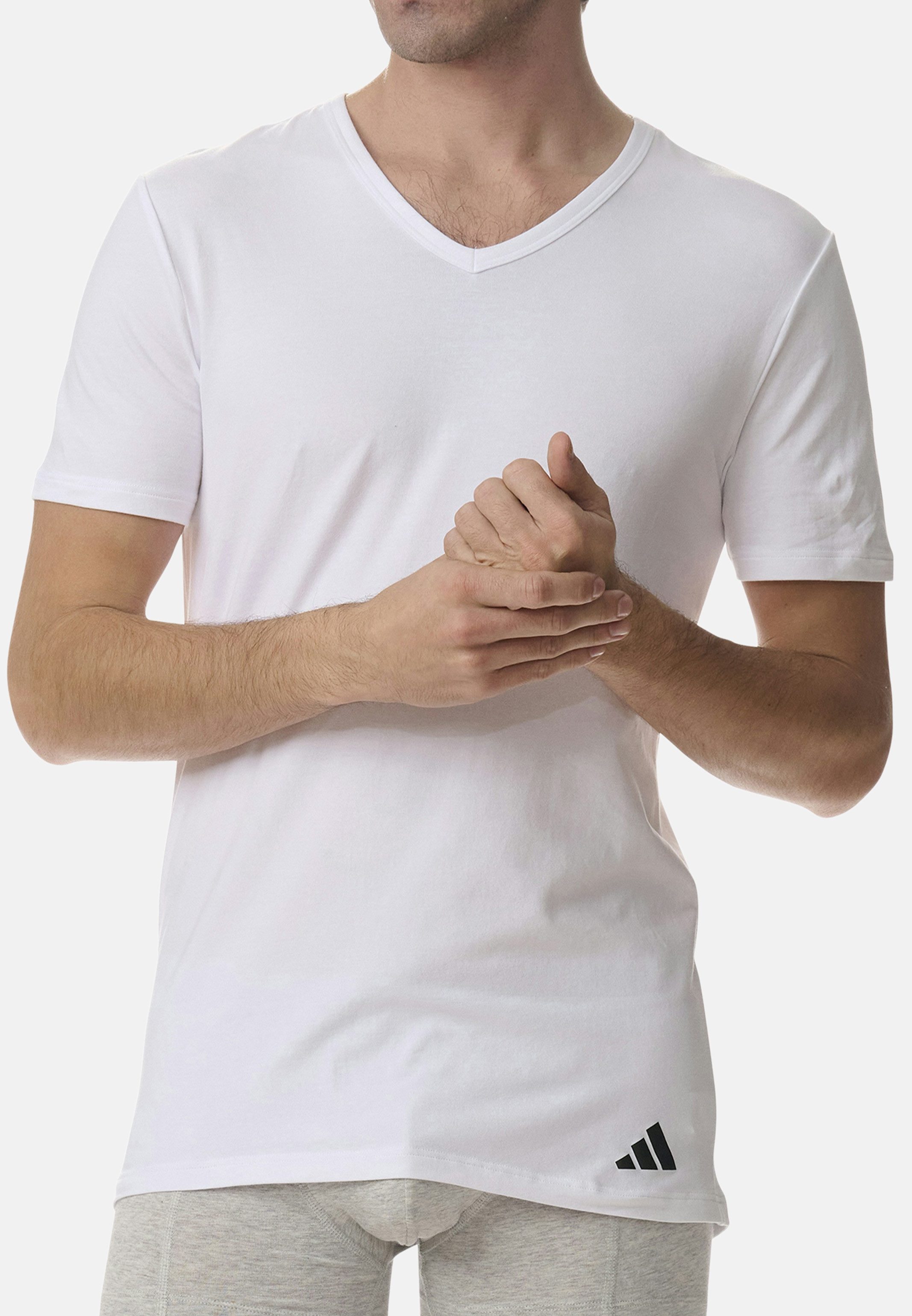 adidas Sportswear Unterhemd 4er Pack Active Flex Cotton (Spar-Set, 4-St) Unterhemd / Shirt Kurzarm - Baumwolle - Atmungsaktiv