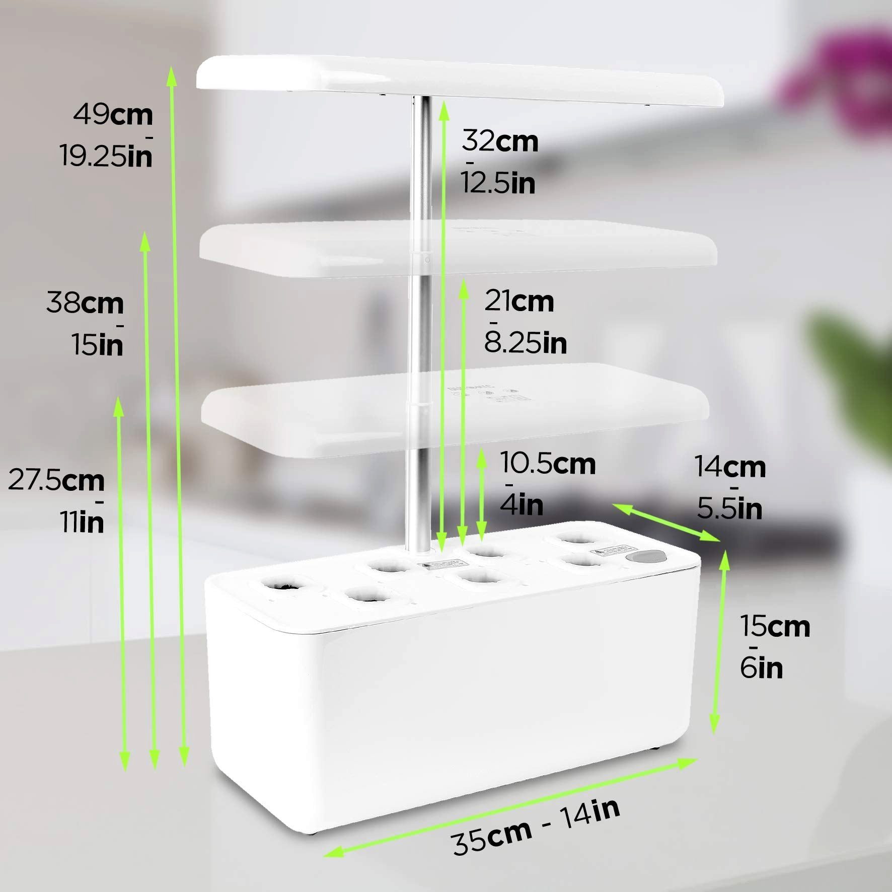 Duronic Pflanzenlampe, GHS37 Hydroponisches Anzuchtsystem, Für 7 Pflanzen, 3 Wachstumsmodi