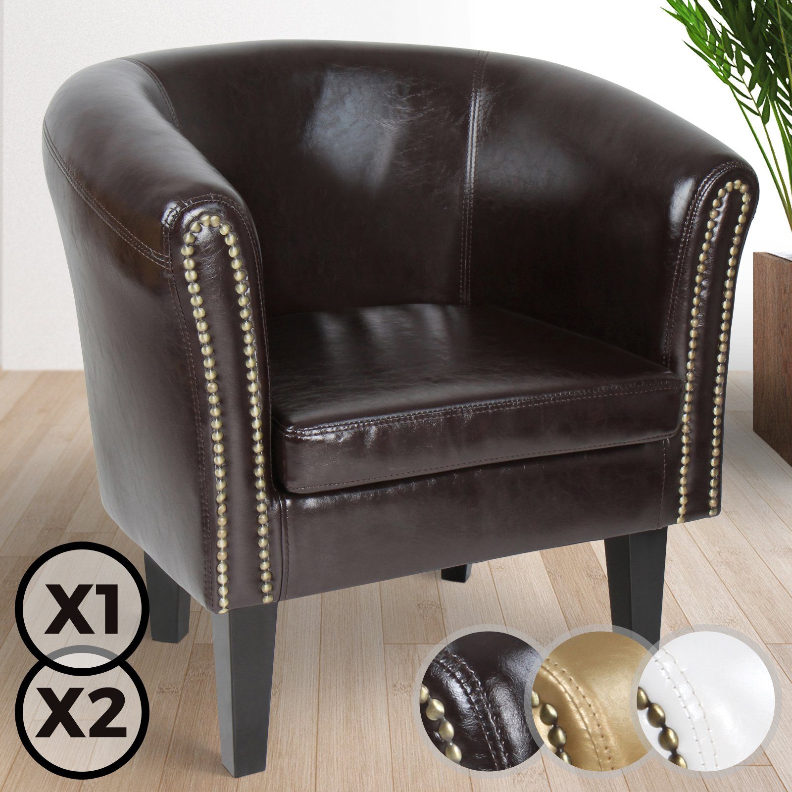 MIADOMODO Chesterfield-Sessel Chesterfield Sessel Loungesessel Clubsessel günstig online kaufen