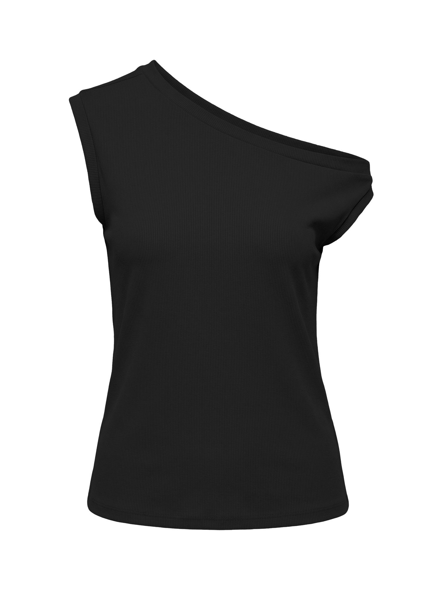 Imily Bela Tanktop Damen Sommerliche Rippstricktops mit One-Shoulder (Packung, 1-tlg., 1per-Pack) einfarbig
