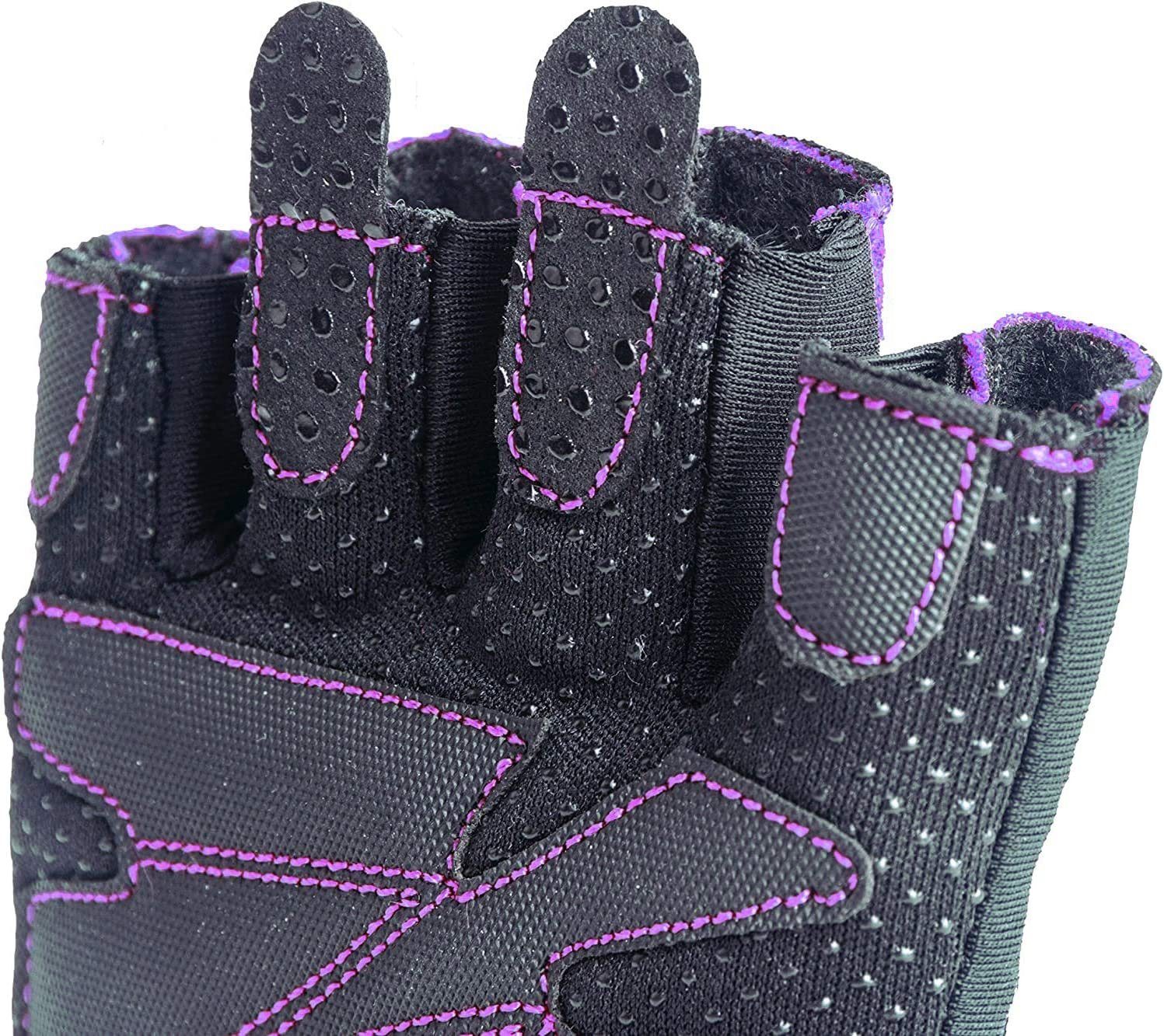 Gym & Gentle Trainingshandschuhe Fitnesshandschuhe violett Damen - Schutz für beim für Frauen Sport/Kraftsport