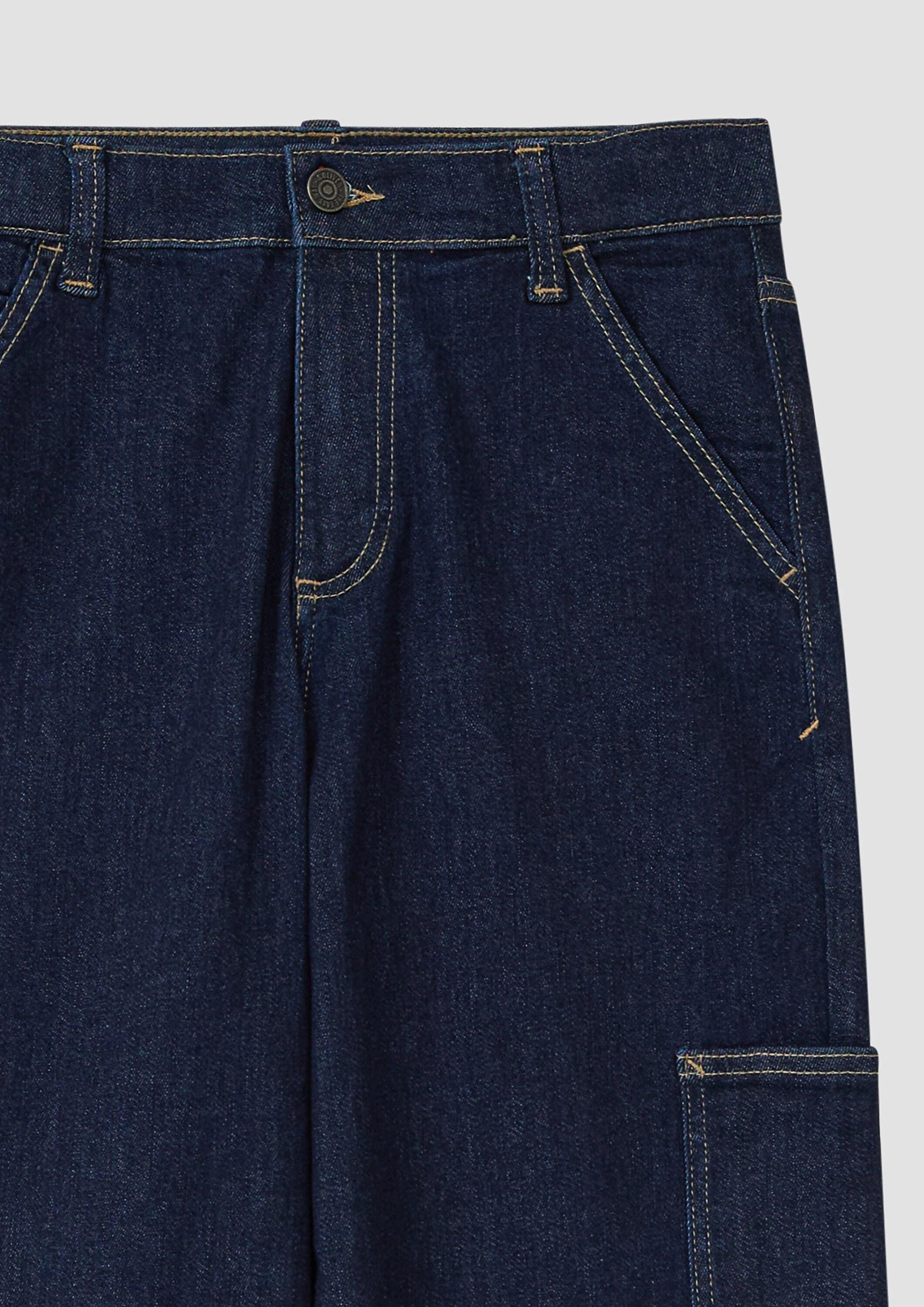 s.Oliver Weite Jeans Jeans-Hose BAGGY Jeans / Relaxed Fit / Mid Rise / Wide Leg / Cargotasche
