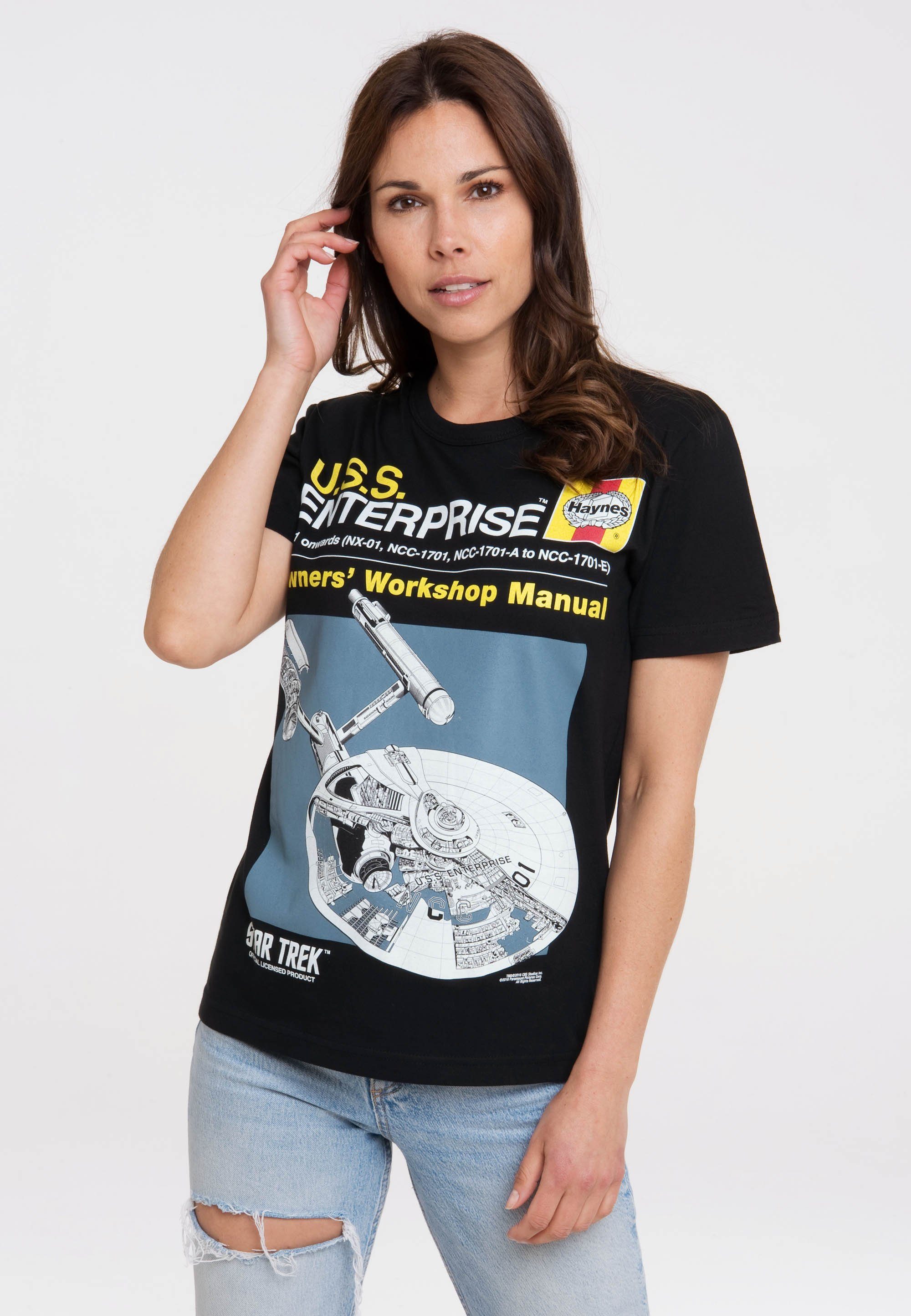 LOGOSHIRT T-Shirt Star Trek - Haynes Manual mit lizenziertem Print | T-Shirts