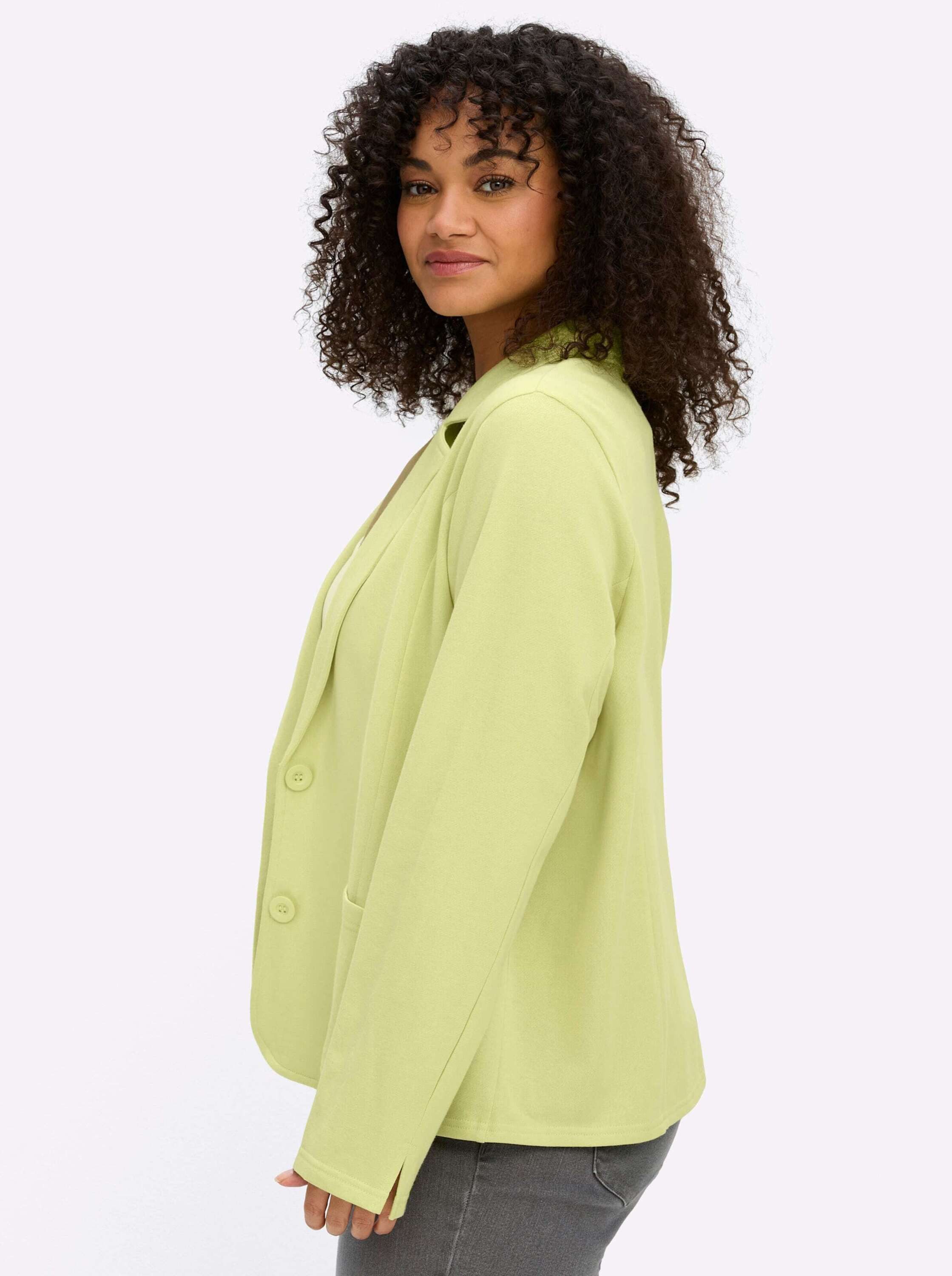 Sheego Jerseyblazer Sweatblazer Langarm