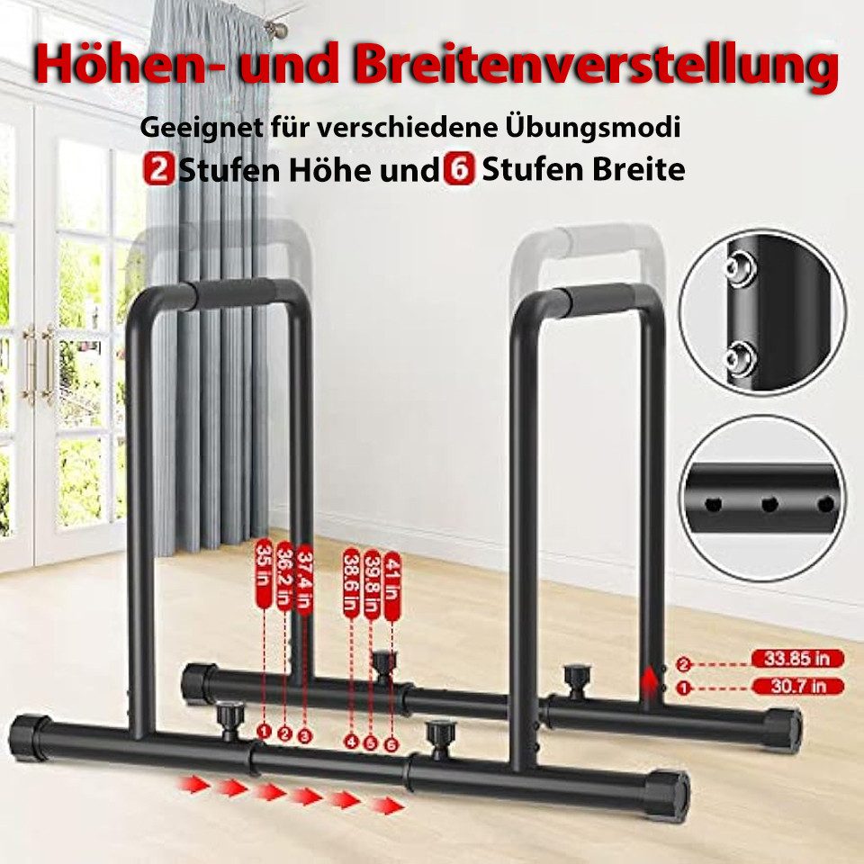 ToteBox Liegestützgriffe 500 kg Dip-Station, funktional, Fitness-Bar mit Sicherheitsanschluss