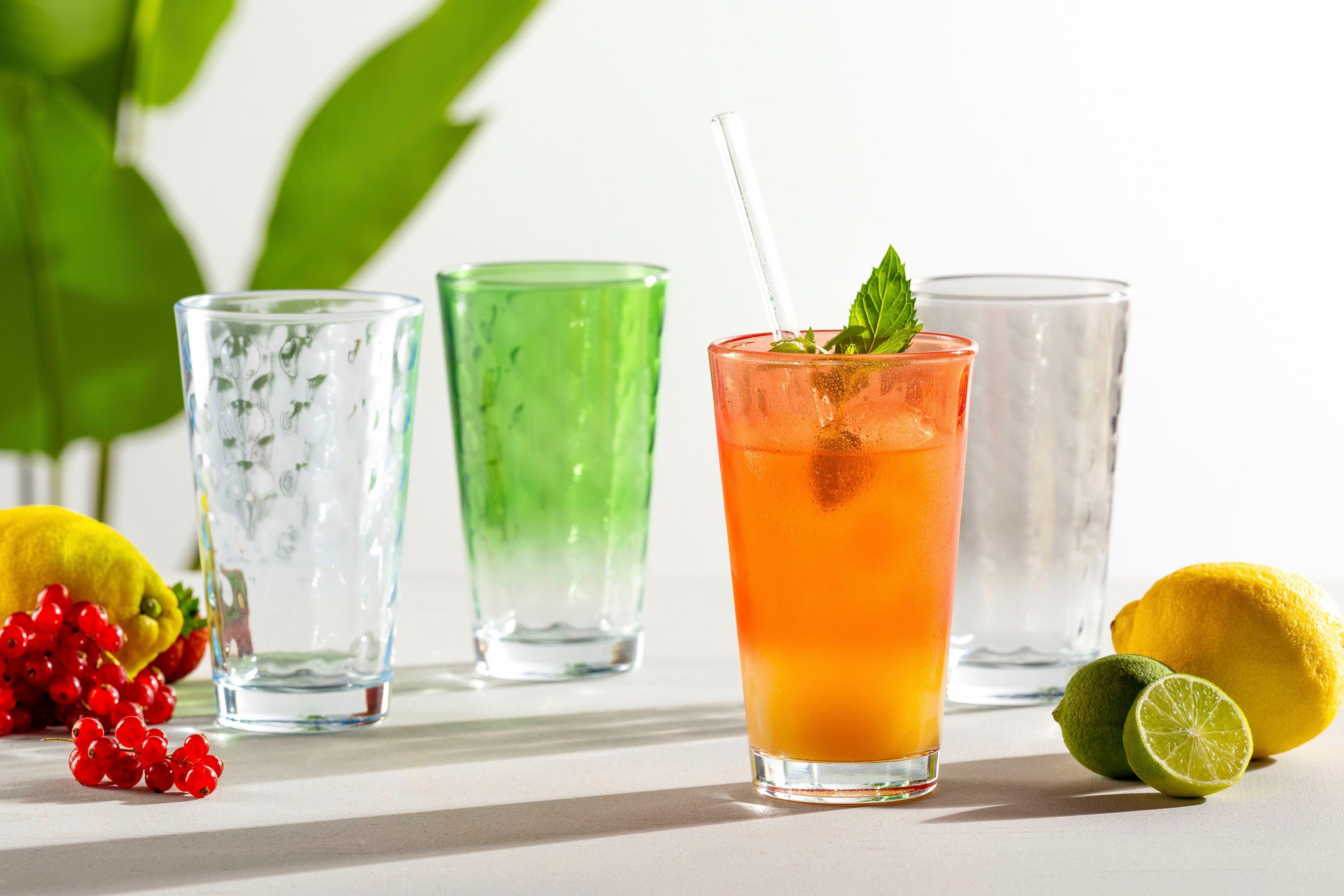 LEONARDO Gläser-Set OPTIC, 4-tlg., Glas, 540 ml, 4-teilig