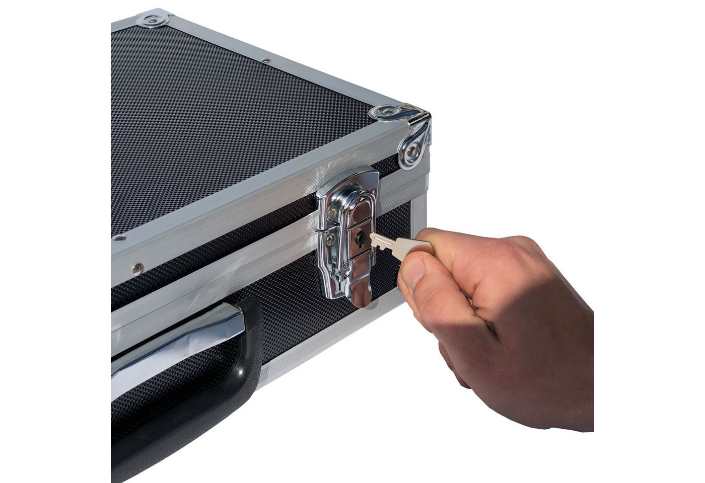 Thumbnail - ECI Tools Werkzeugkoffer Aluminium Koffer Schwarz Würfelschaum LxBxH 400 x 250 x115 mm