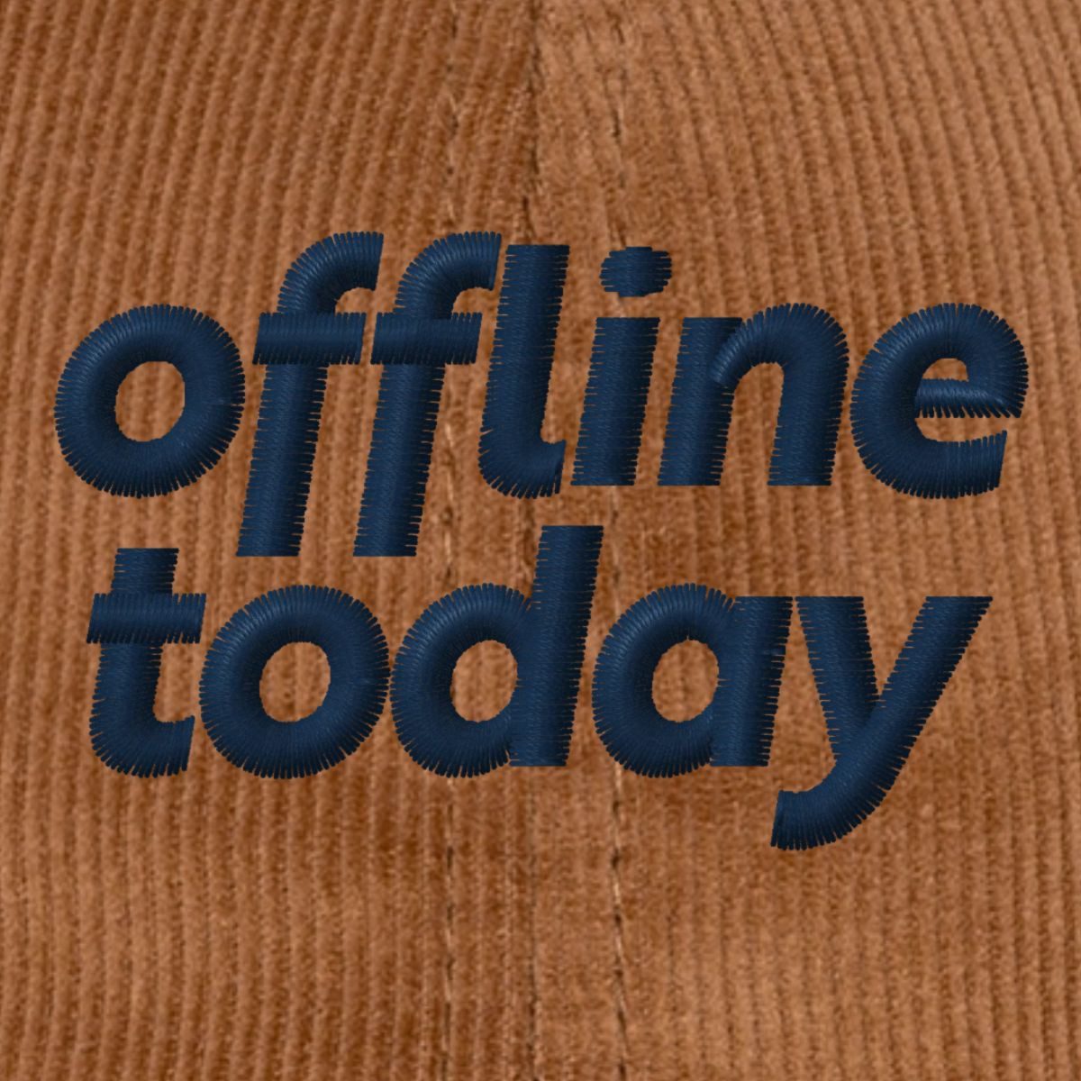 Spreadshirt Baseball Cap Stickmotiv Offline Today Heute Offline Bestickte Cord Cap (1-St)