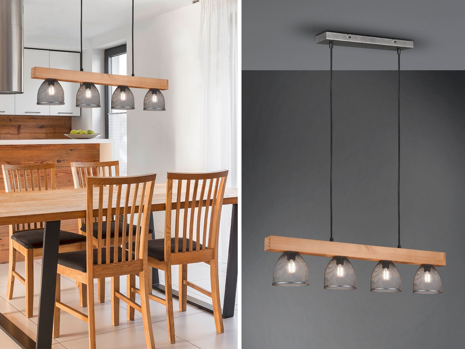 Design LED Hänge Decken Leuchte Wohn Gäste Zimmer ALU Geflecht Küchen Lampe 
