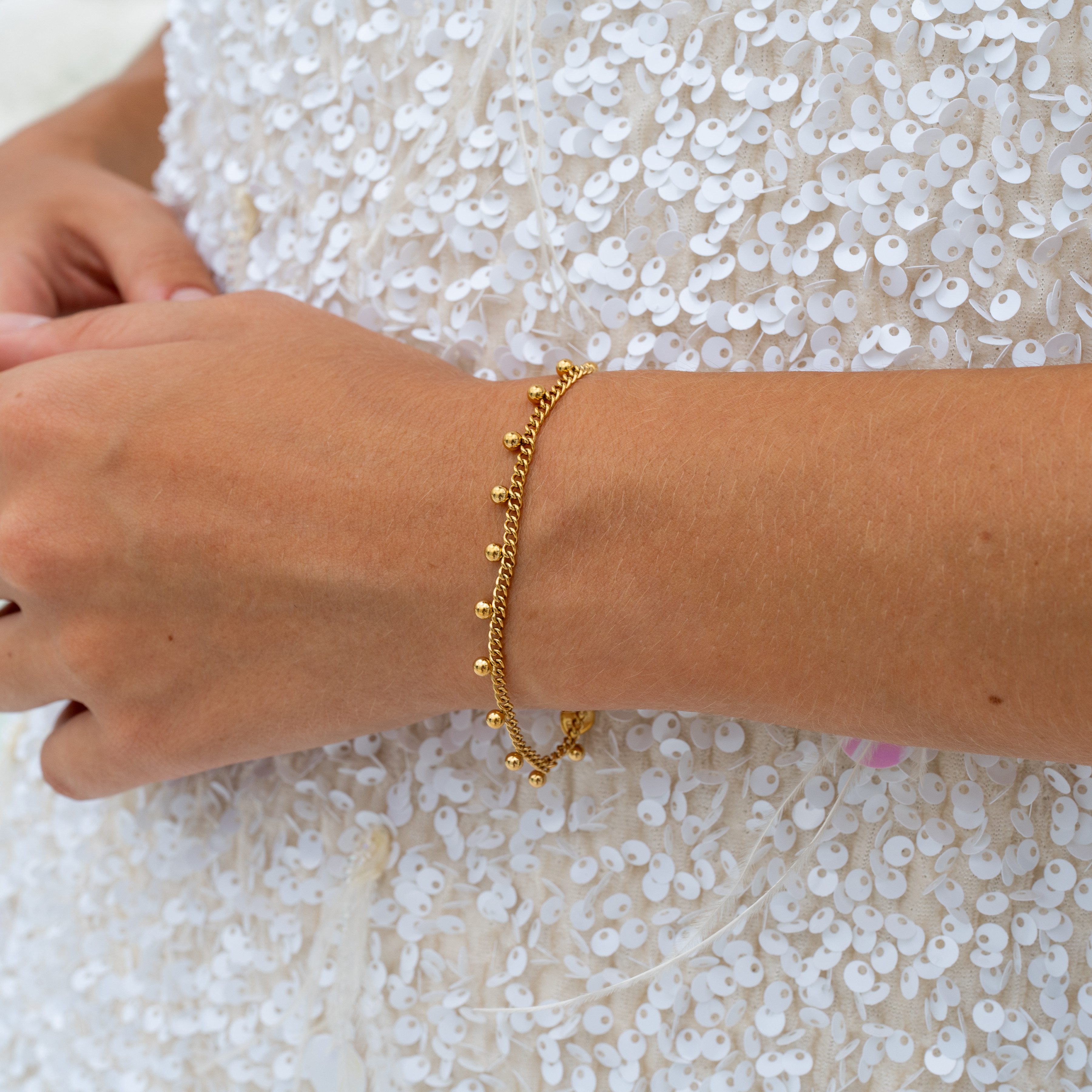 Made by Nami Edelstahlarmband Damen Armband Gold Silber Perlen Verstellbar günstig online kaufen