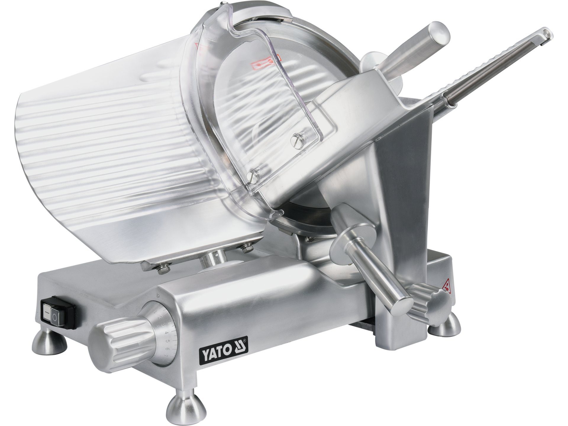 Yato Fleischwolf Gastro Aufschnittmaschine, Schneidemaschine 300mm, 0,2 do 15mm, 250 W, Profigerät