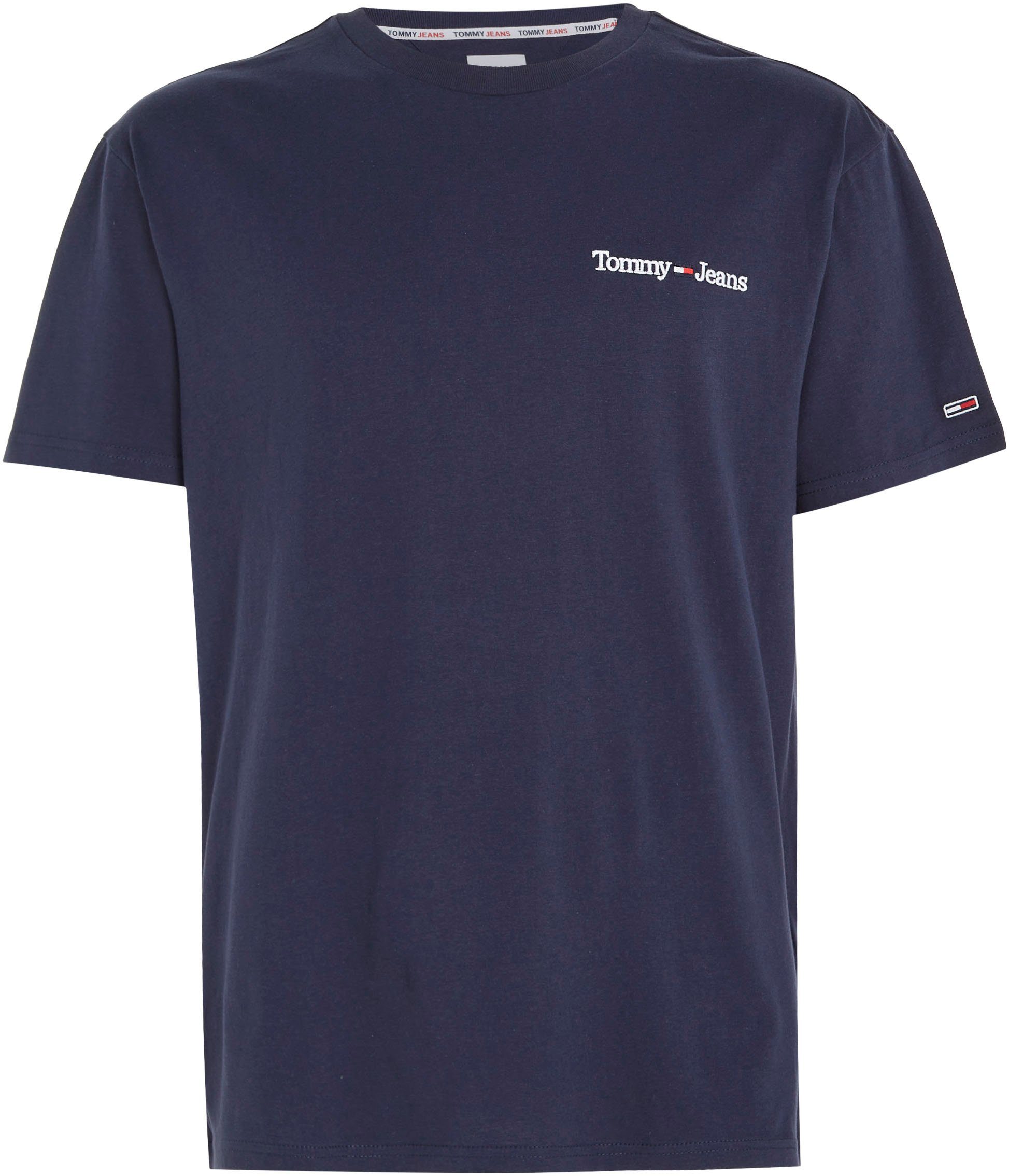Navy Rundhalsausschnitt Tommy TJM CLSC LINEAR T-Shirt Jeans CHEST Twilight TEE mit