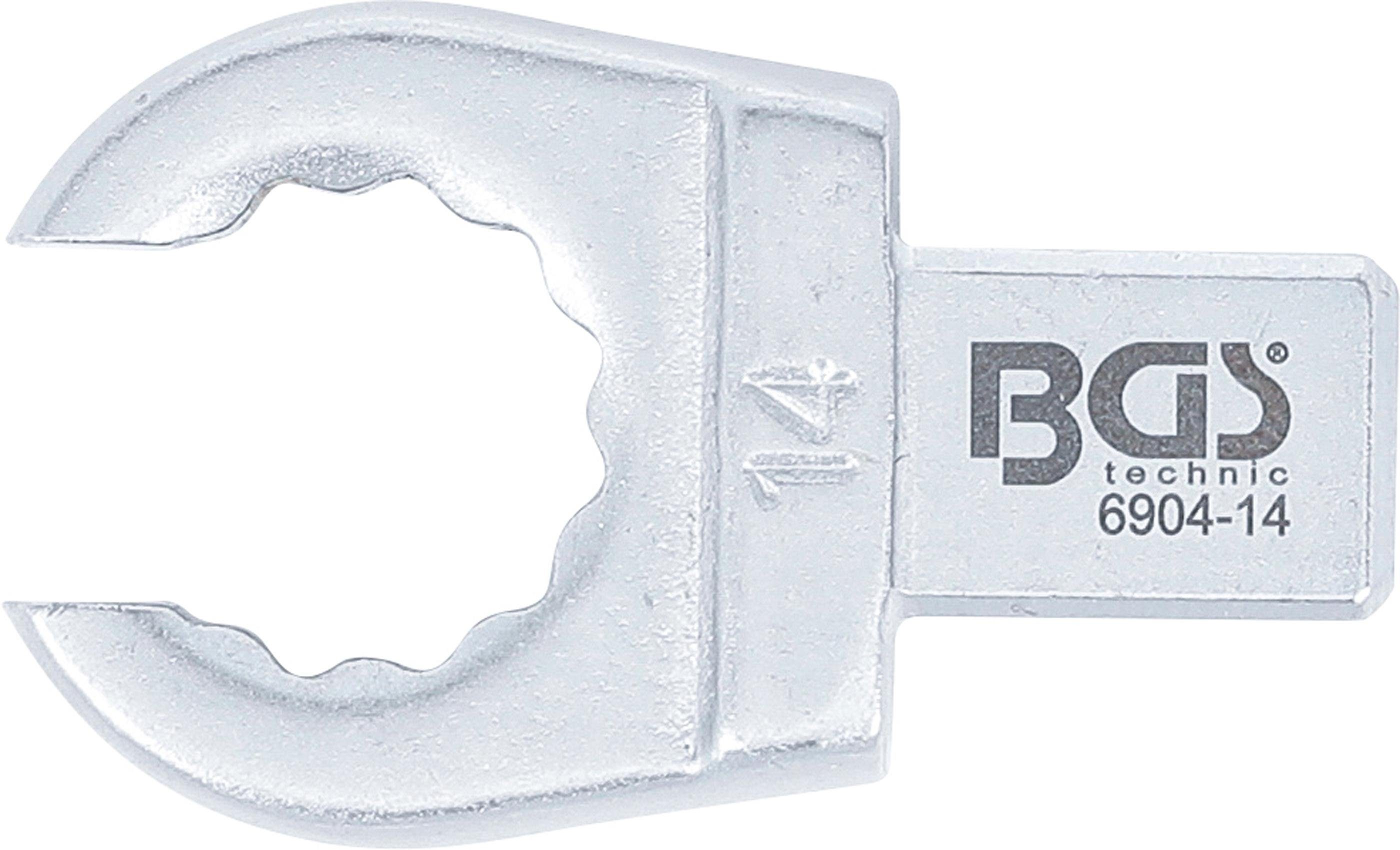 BGS technic Einsteck-Ringschlüssel, Aufnahme 12 mm, mm x offen, Ausstechform 14 9