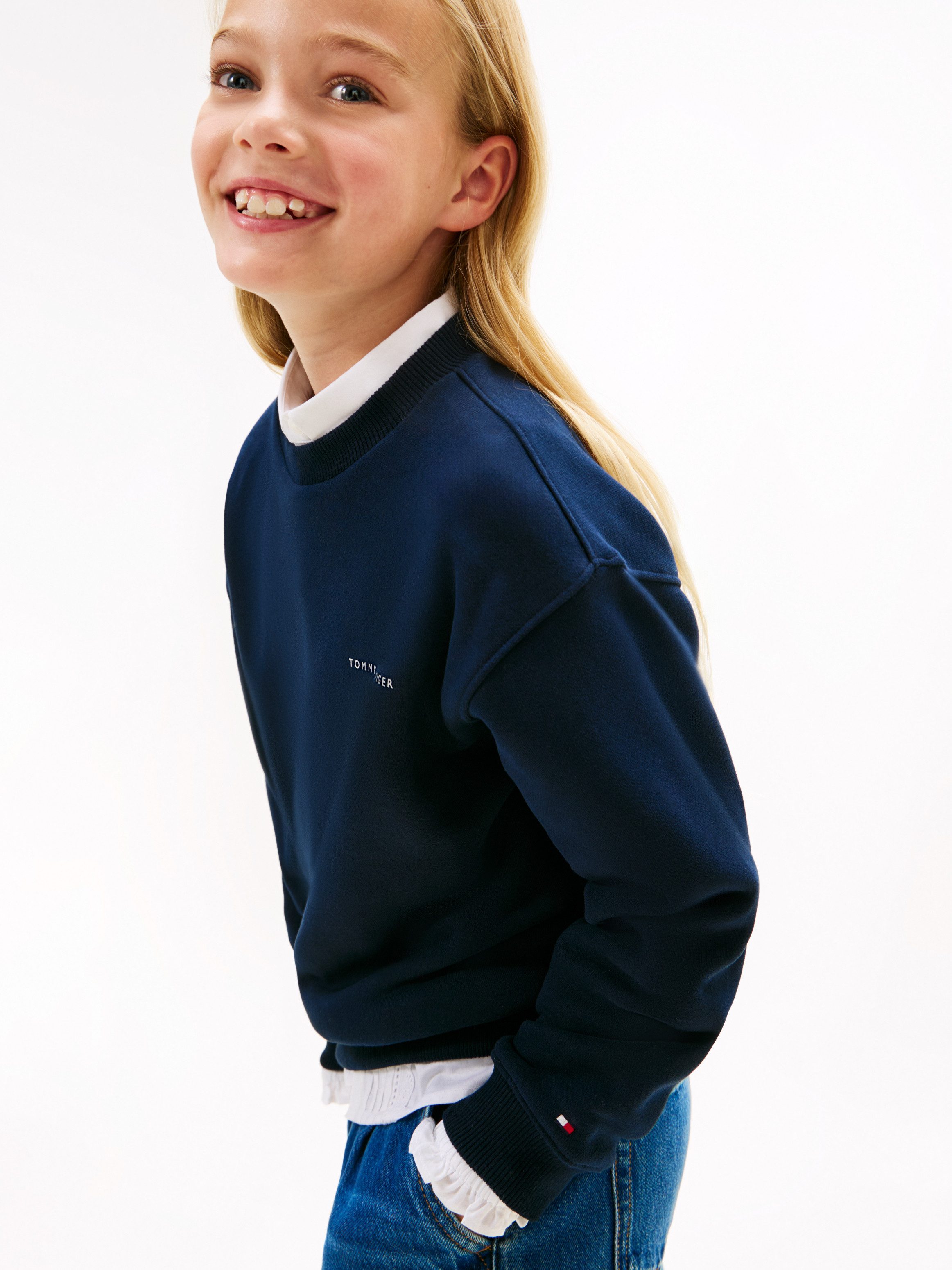 Tommy Hilfiger Sweatshirt MINI CORP C-NECK Kinder bis 16 Jahre, für Jungen und Mädchen, regular fit