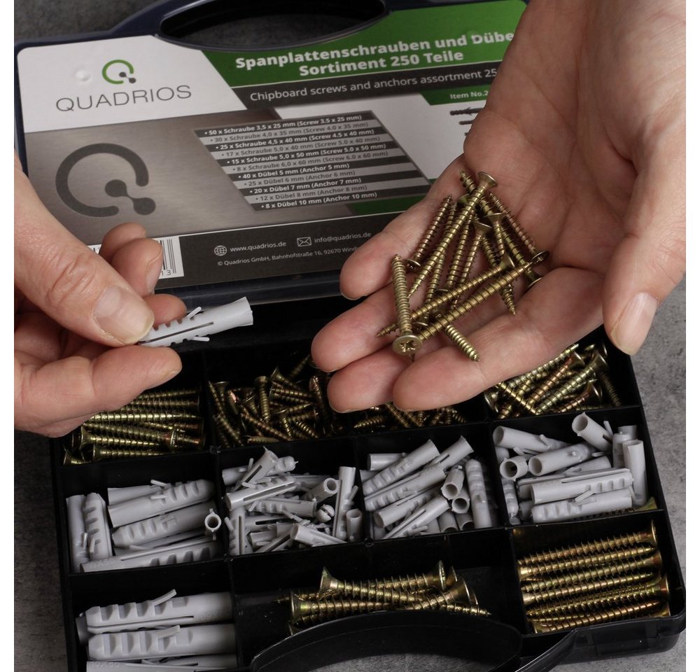 Thumbnail - Quadrios Schrauben-Set Quadrios 2109SA046 2109SA046 Spanplattenschrauben-Sortiment 250 St.
