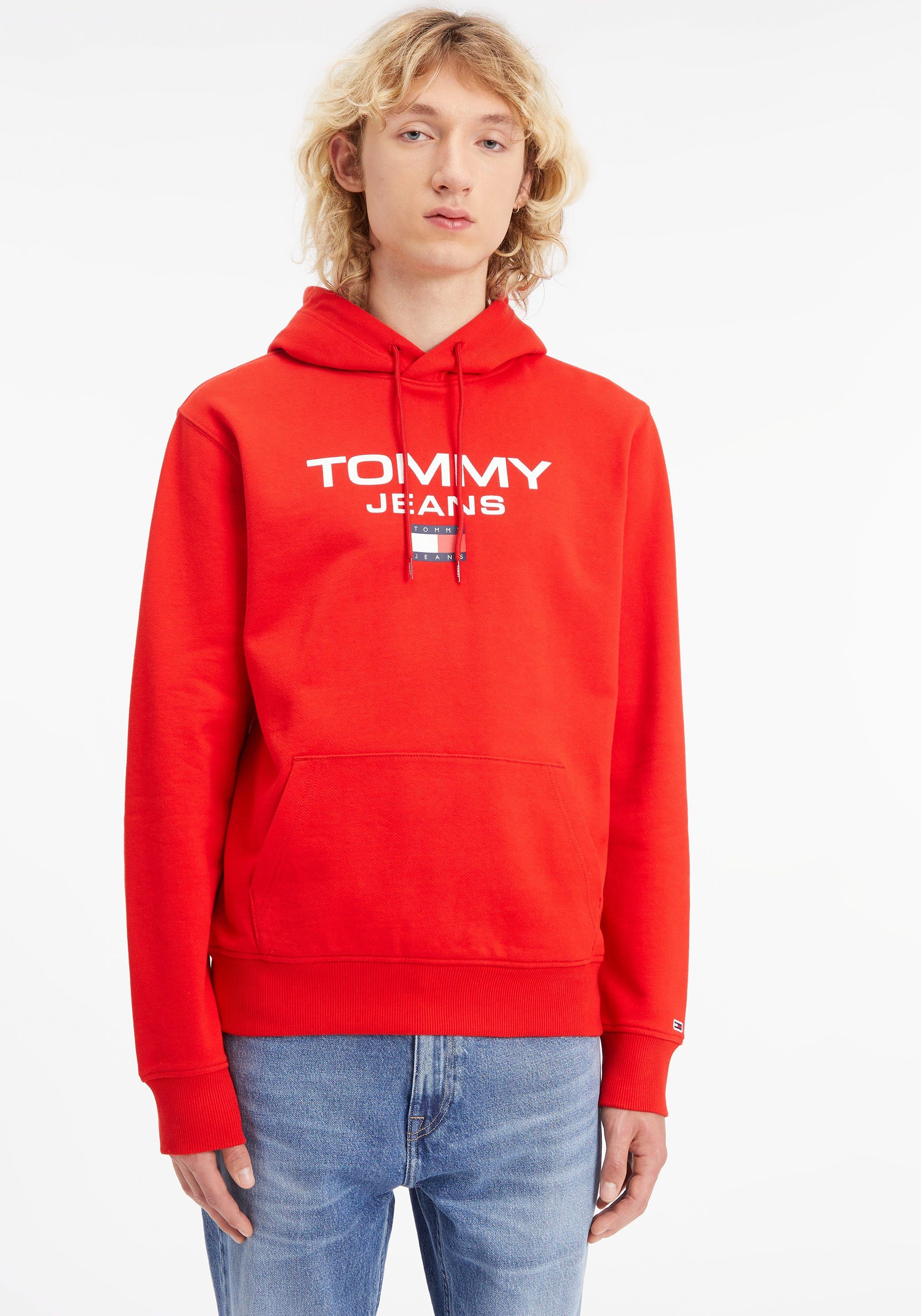 REG mit Crimson TJM Jeans Logodruck HOODIE Tommy ENTRY Kapuzensweatshirt Deep