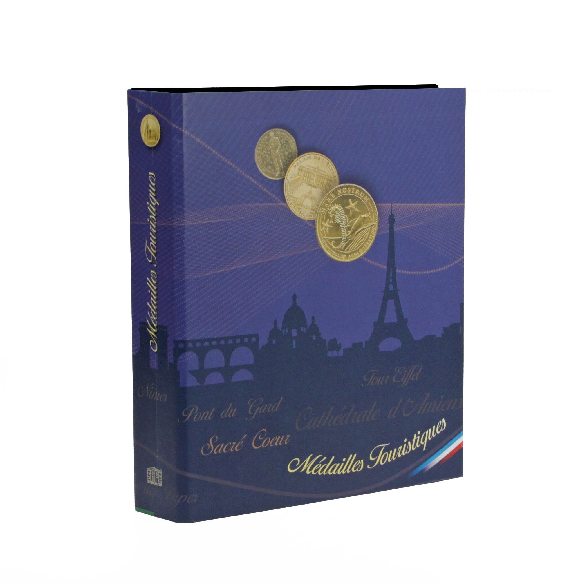 Safe-Album Münzetui SAFE 7445 Album für Médailles Touristiques – 60 Medaillen-Fächer