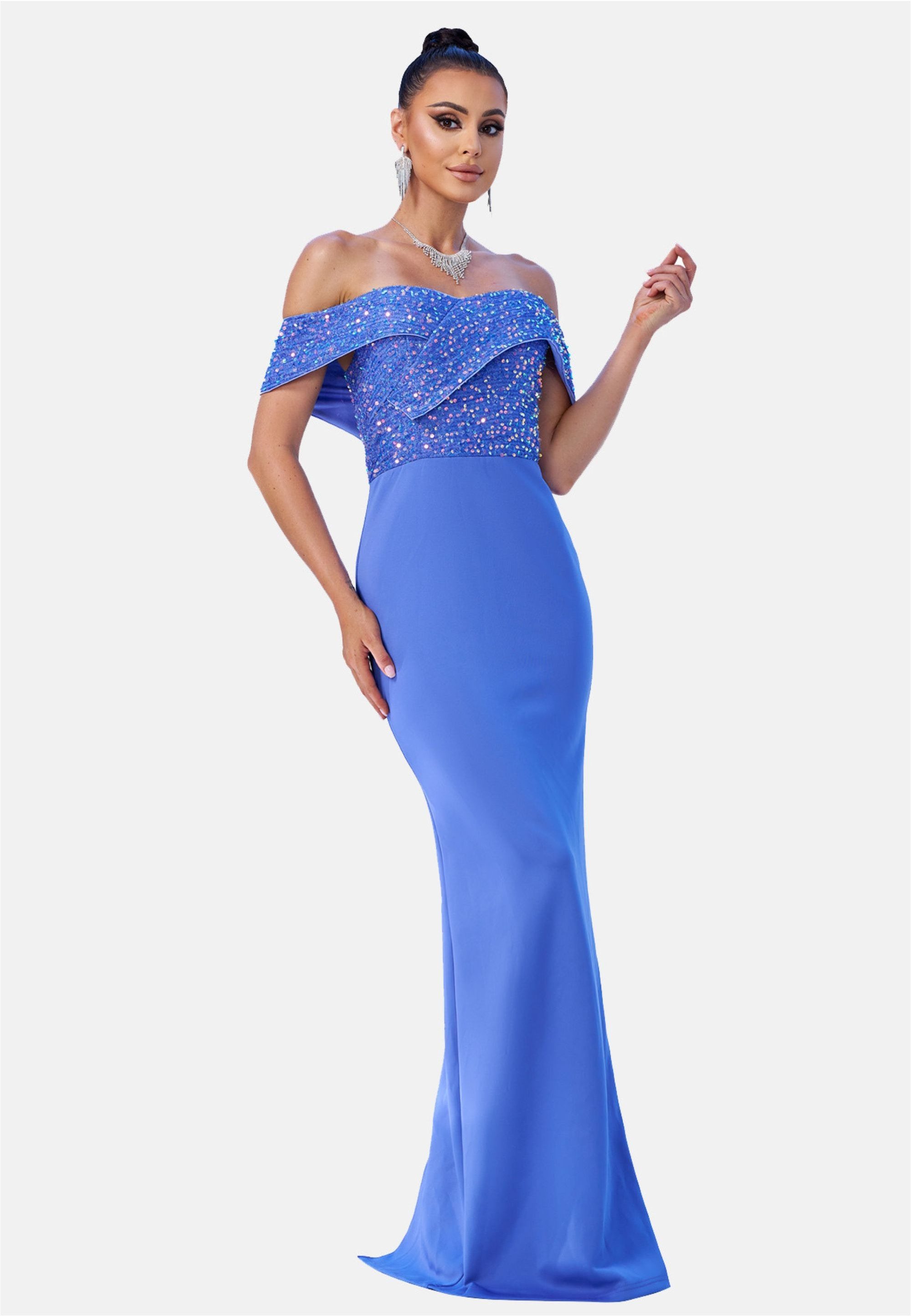 Moda Minx Jerseykleid im schulterfreien Design