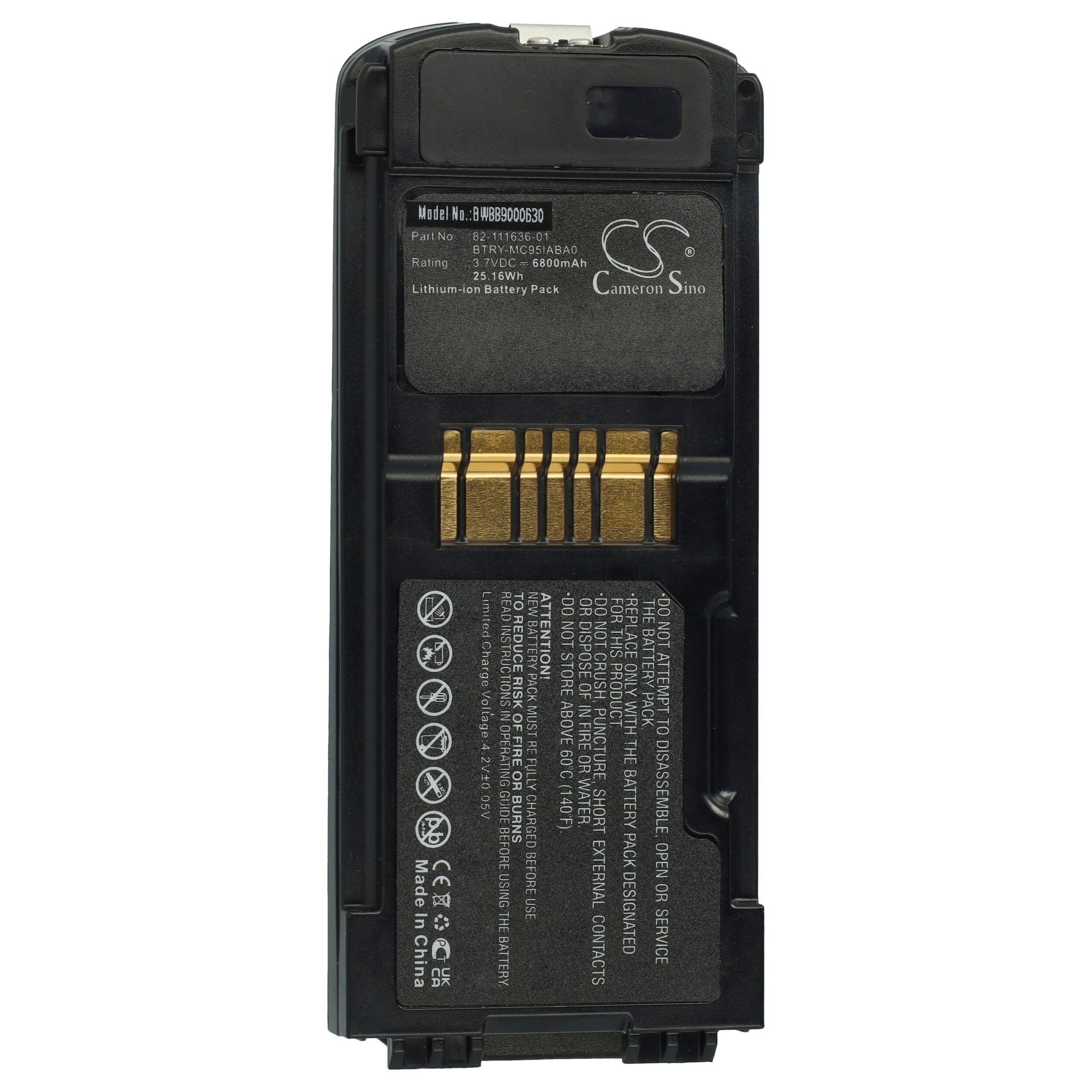 vhbw Ersatz für Symbol 82-111636-01, BTRY-MC95IABA0 für Akku Li-Ion 6800 mAh (3,7 V)