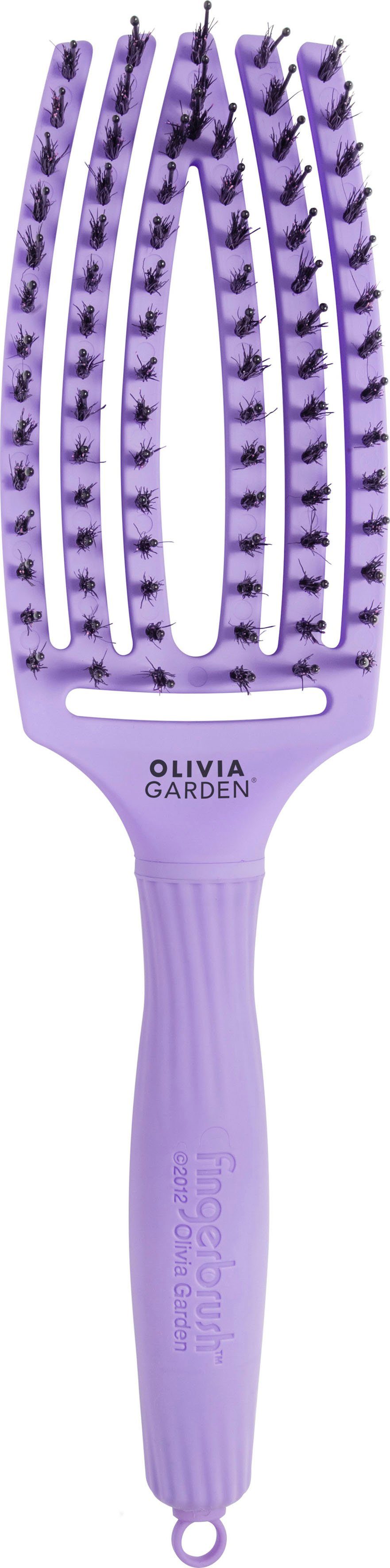 OLIVIA GARDEN Haarbürste Fingerbrush Combo zum Entwirren Kopfhautmassage und zur Glätten, Medium, Ideal