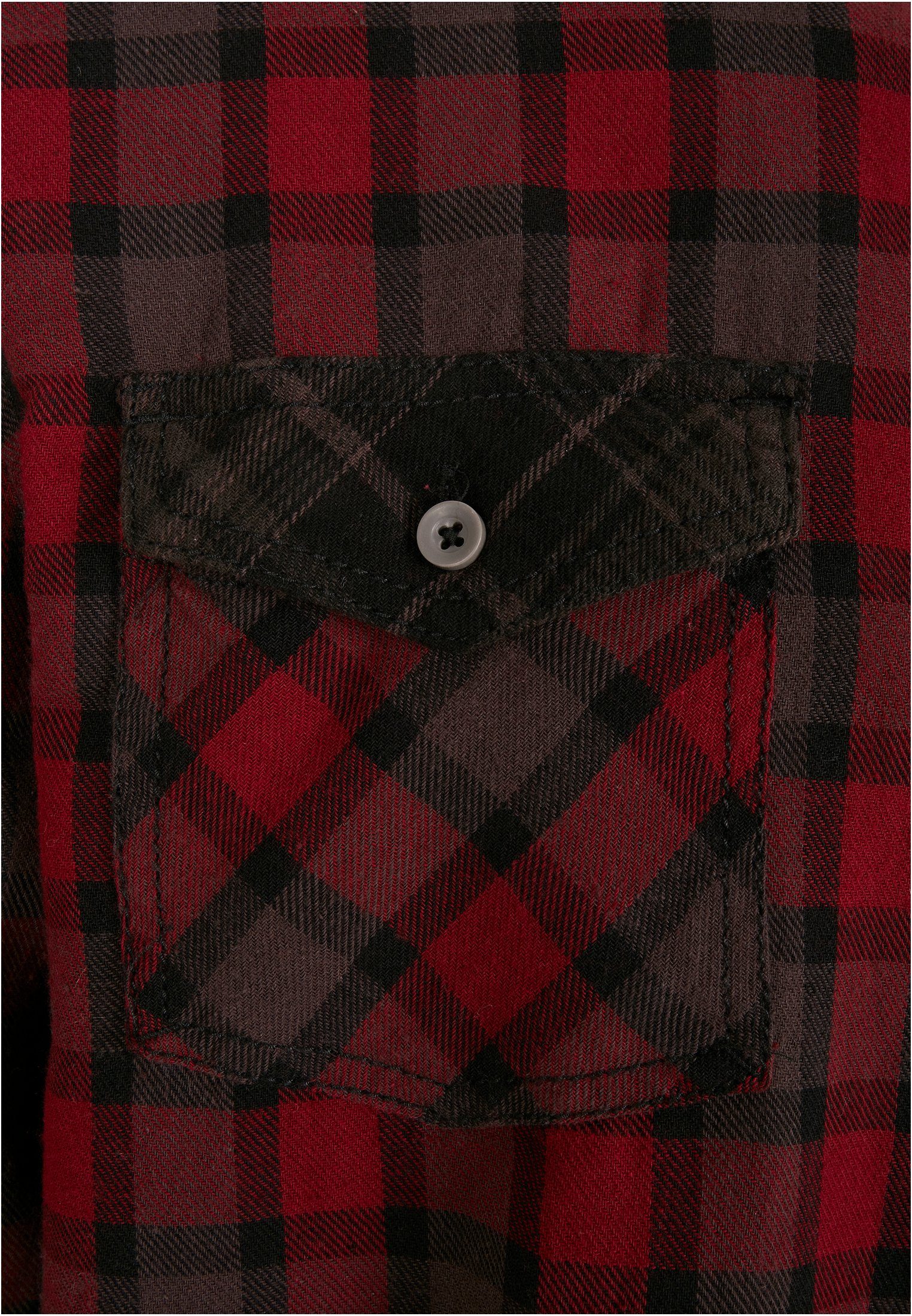 Langarmhemd Checked (1-tlg) red-brown Shirt Brandit Duncan Herren