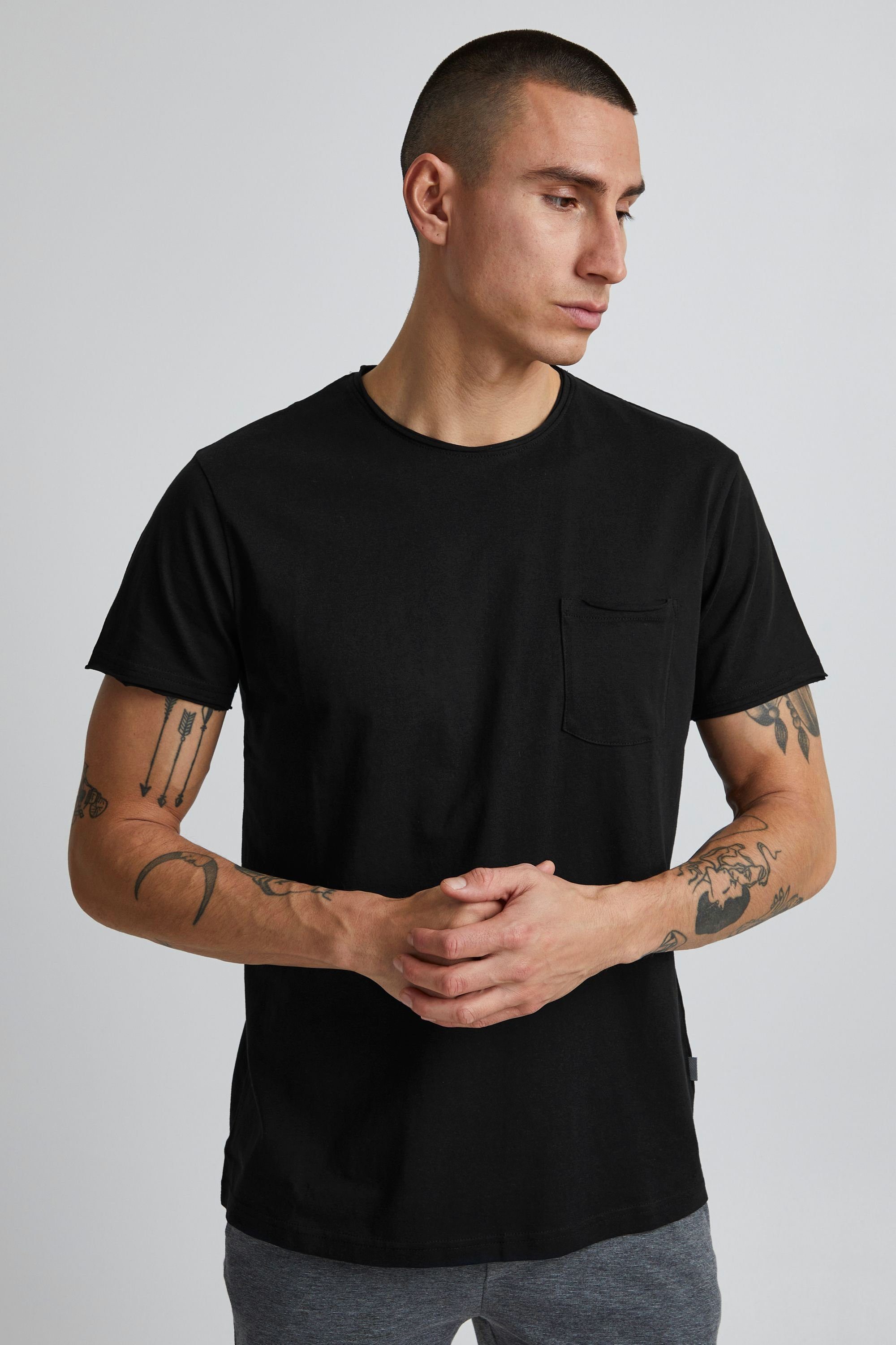 mit BLACK T-Shirt !Solid (799000) T-Shirt SDGaylin Brusttasche