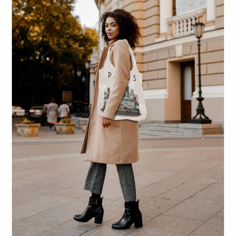 Martin Schwartz Tragetasche Totebag Paris, zusammenfaltbar
