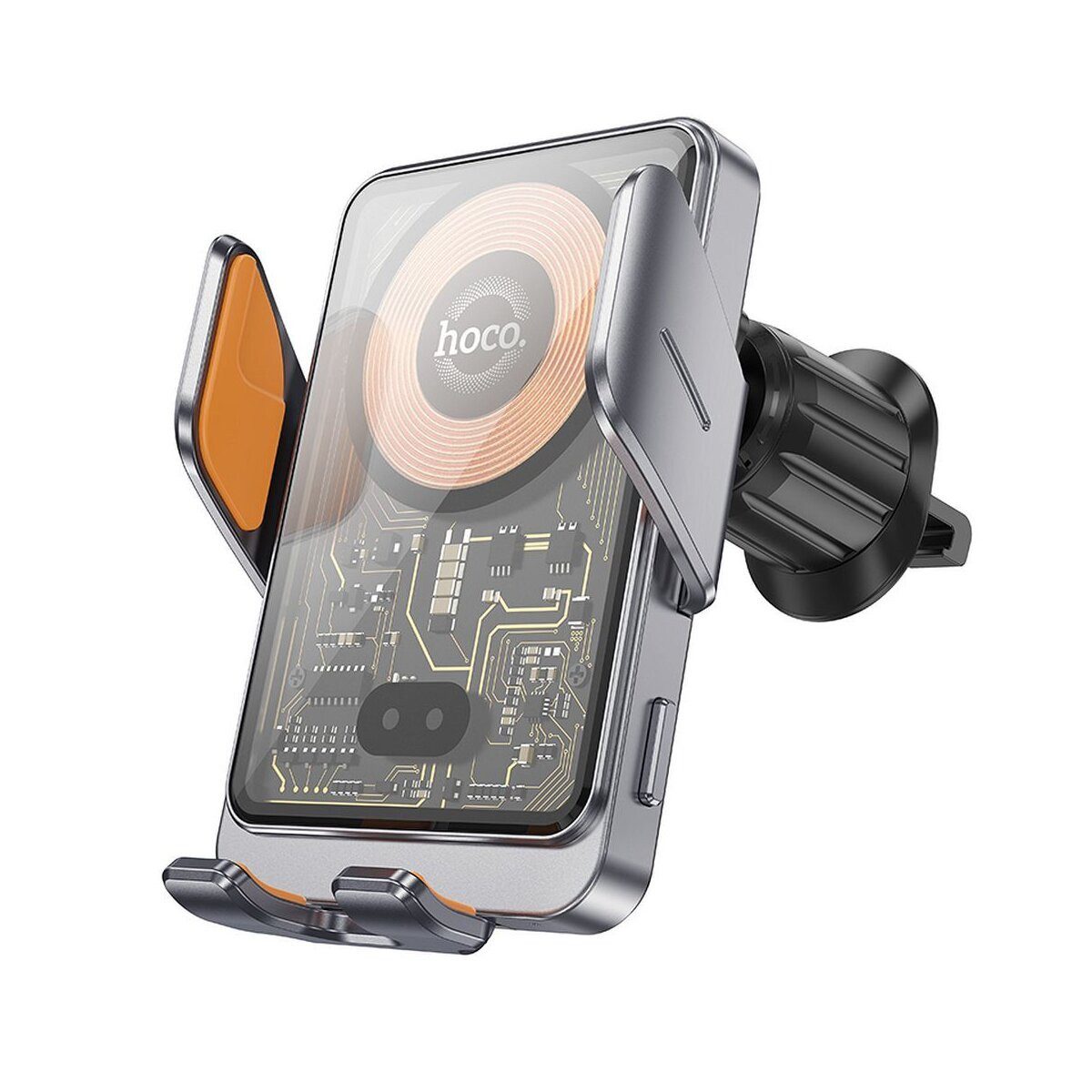 hoco. Handy-Halterung HOCO Kfz-Halter HW7 Induktion 15W Lüftung Auto Grau, (1-tlg)