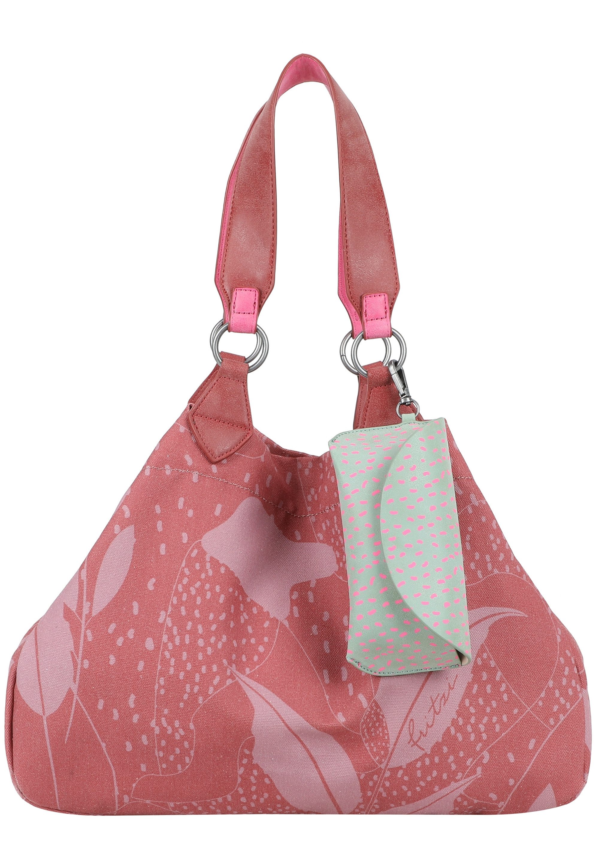 Henkeltasche Leaves Canvas Anthra Ice