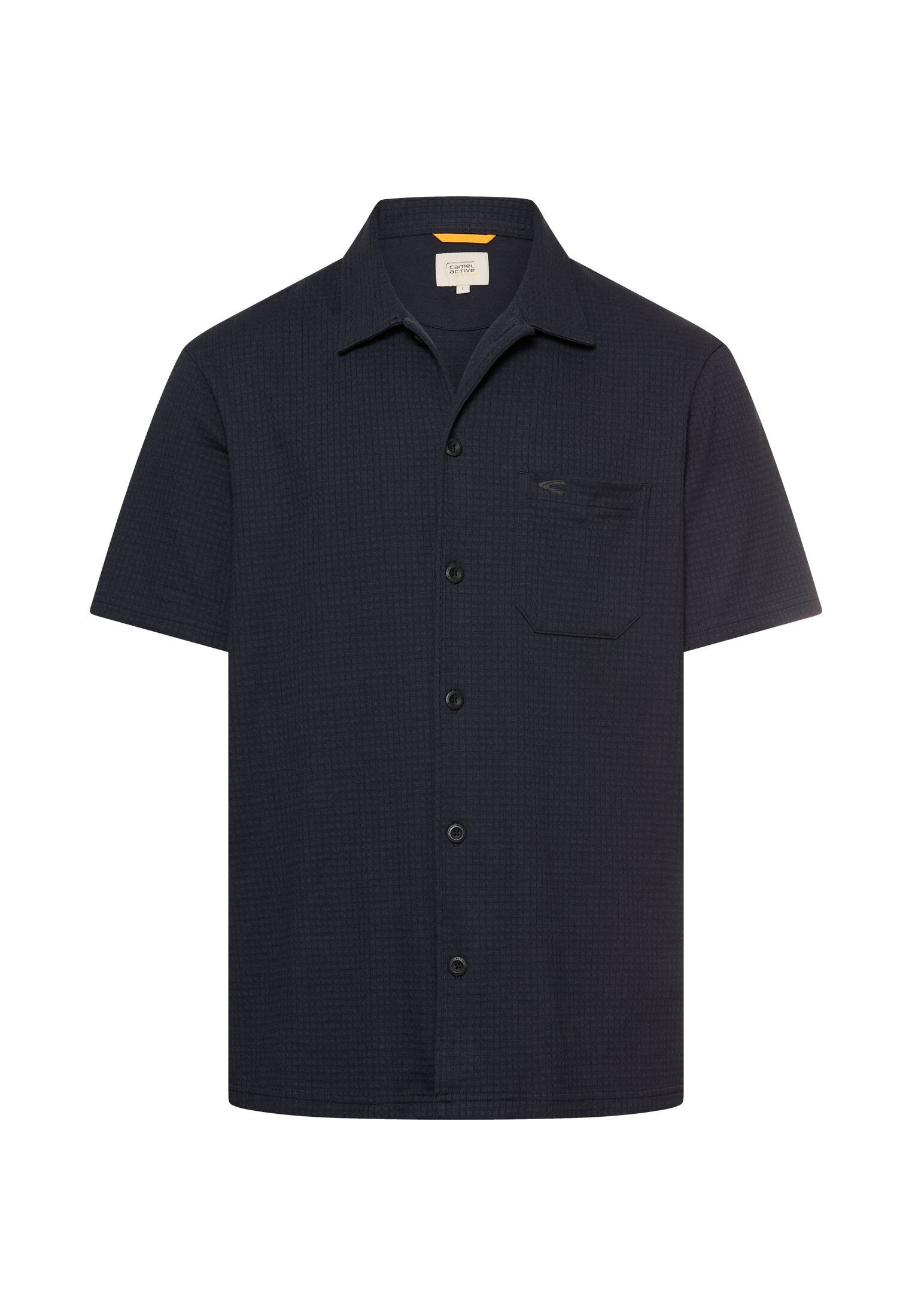camel active Kurzarmhemd mit Brusttasche Kurzarm Resortkragen Resortkragen