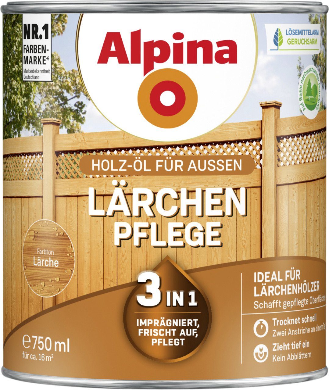 Lärche Alpina Hartholzöl ml Alpina Pflege 750 Öl