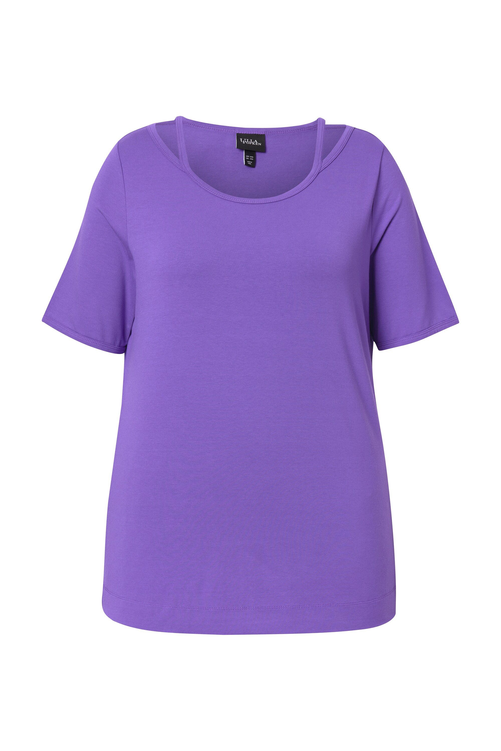 Ulla Popken T-Shirt T-Shirt Cut-Out Classic günstig online kaufen