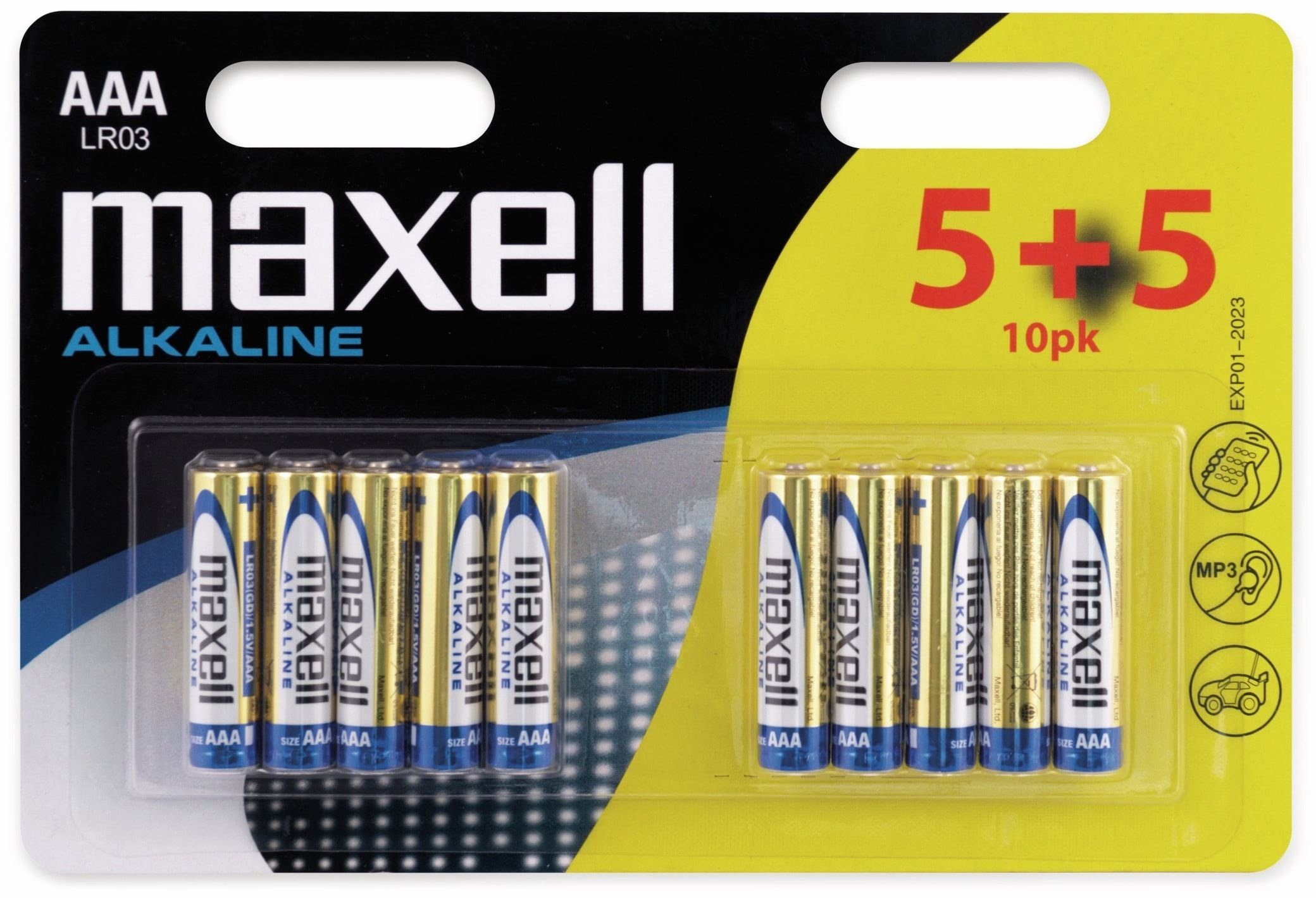 Maxell MAXELL Micro-Batterie Alkaline, AAA. LR03, 10 Batterie