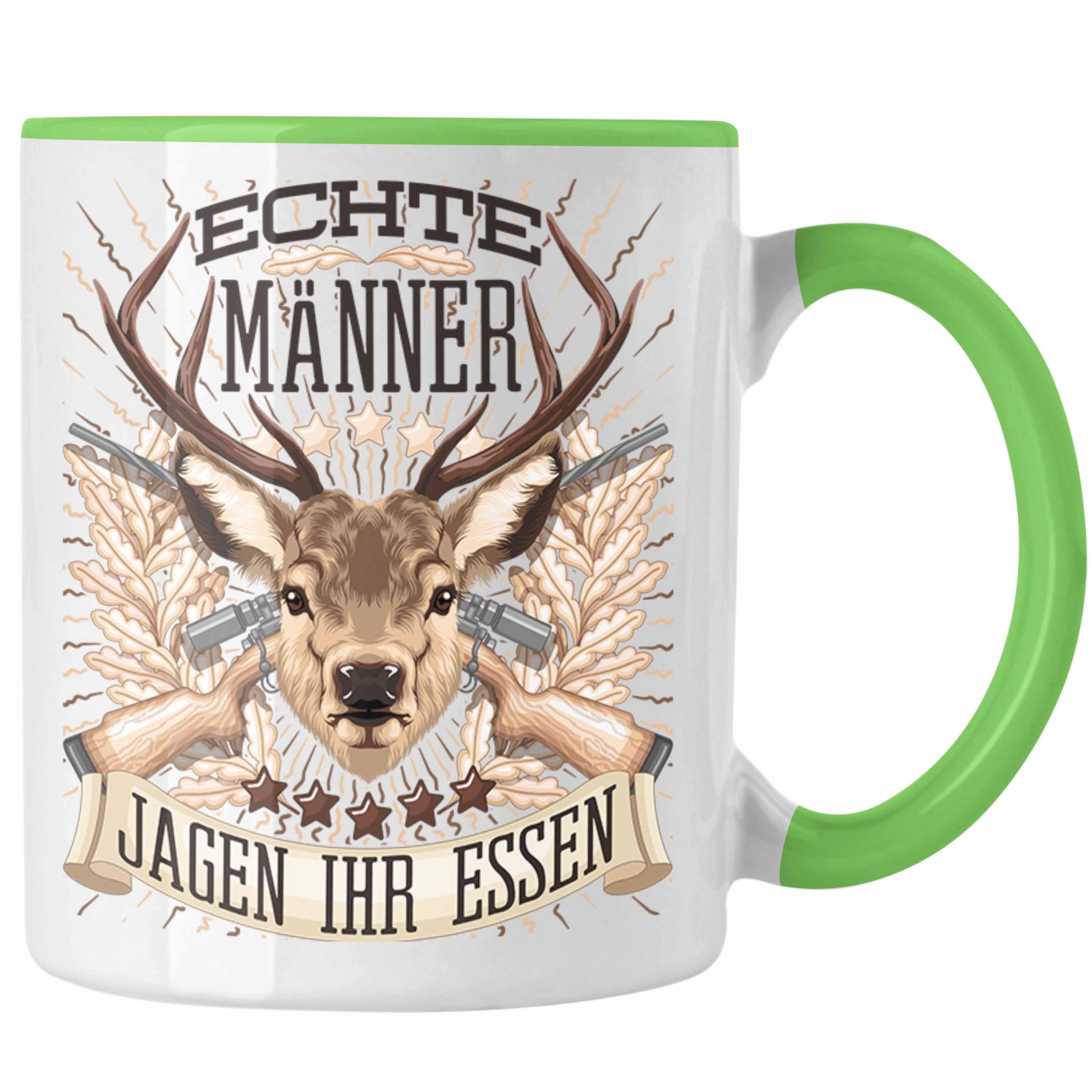 Ja Trendation Becher Jagen Ihr Essen Grün Jäger Tasse Tasse Spruch Männer für Geschenk Jäger