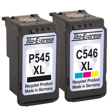 Tito-Express 2er Set ersetzt PG-545 PG545 XL CL-546 CL546 XL Tintenpatrone (für Pixma TS3350 MG2550s TS3150 TR4550 MG3050 TR4551 MG2950 MX490)
