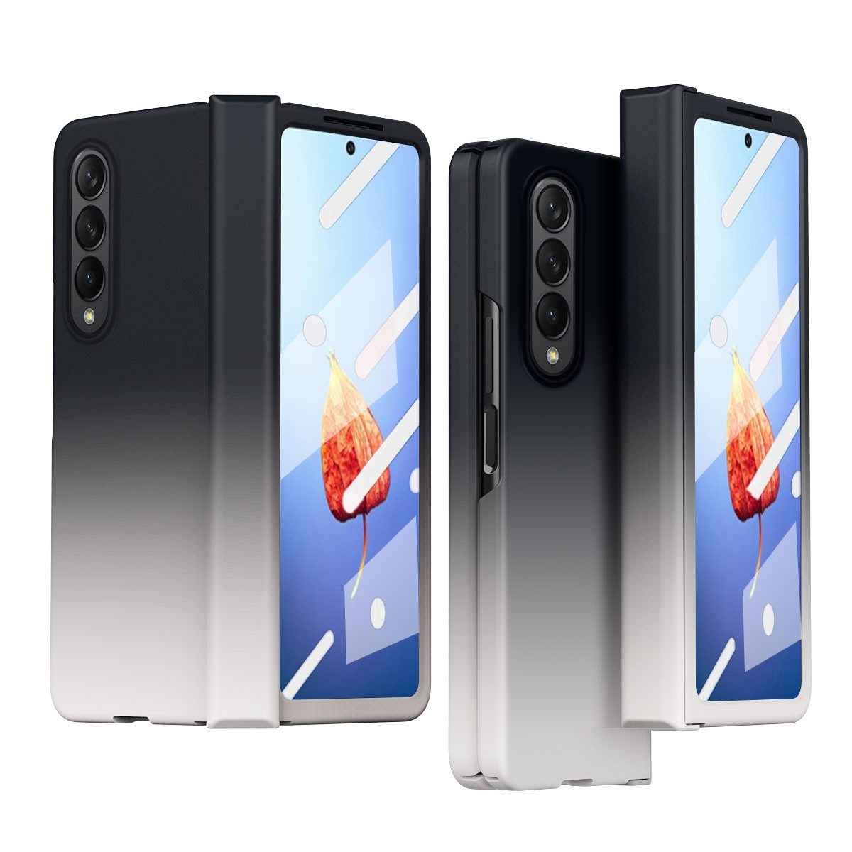 Wigento Handyhülle Für Samsung Galaxy Z Fold4 5G Color Effect Handy Tasche Hülle Etuis
