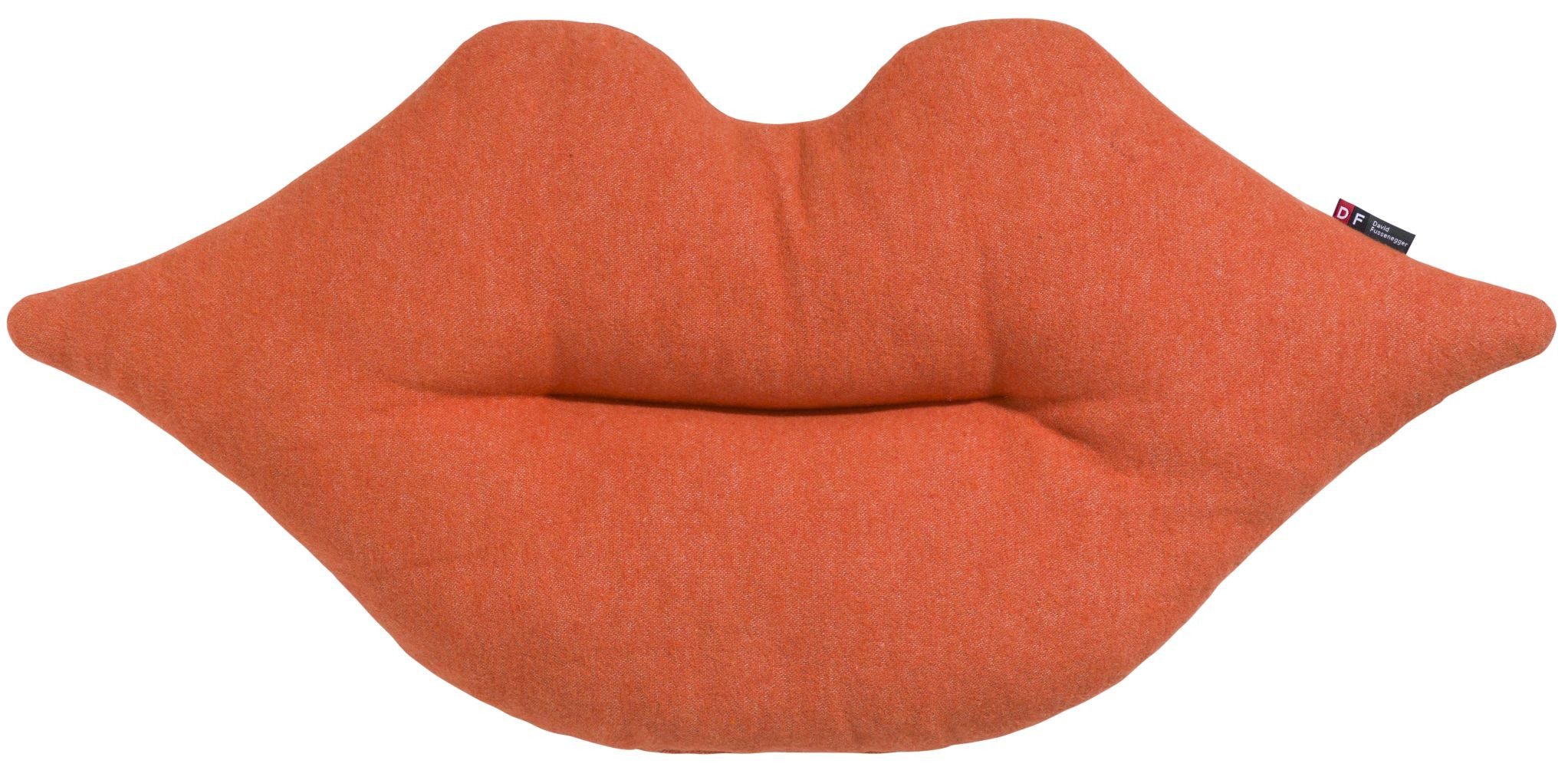DAVID FUSSENEGGER Dekokissen gefüllt Silvretta 'Lips' 35 x 80 cm Dunkelorange