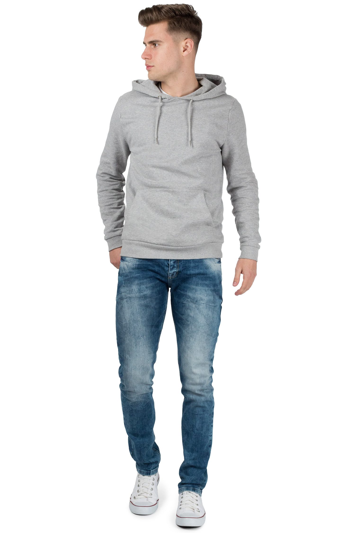 Cipo & Baxx Slim-fit-Jeans Herren Slim Fit Hose Stonewashed BA-CD533 Blue K günstig online kaufen