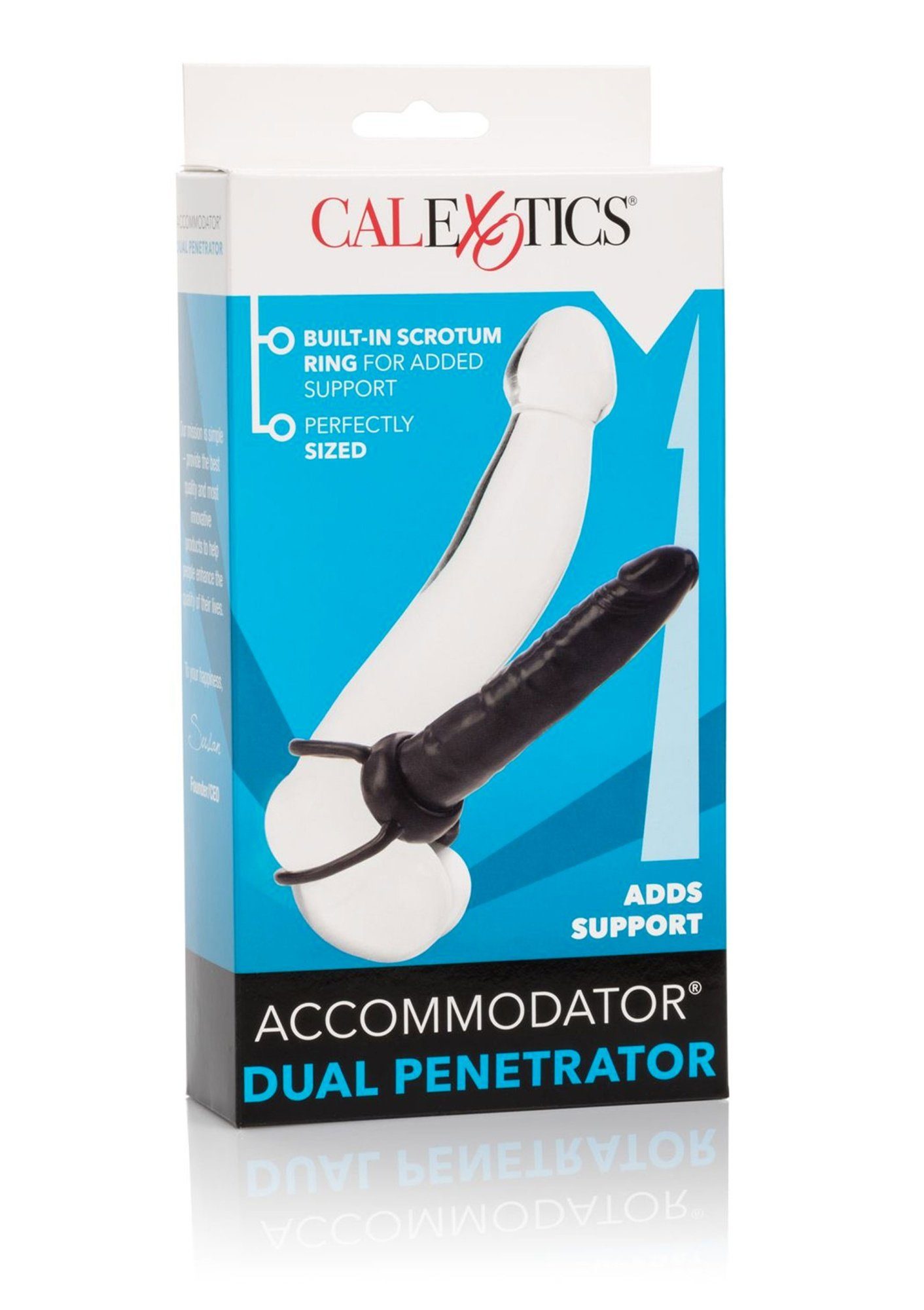 Doppel Strap-on Strap-on-Dildo - Penetration Calexotics Analdildo schwarz