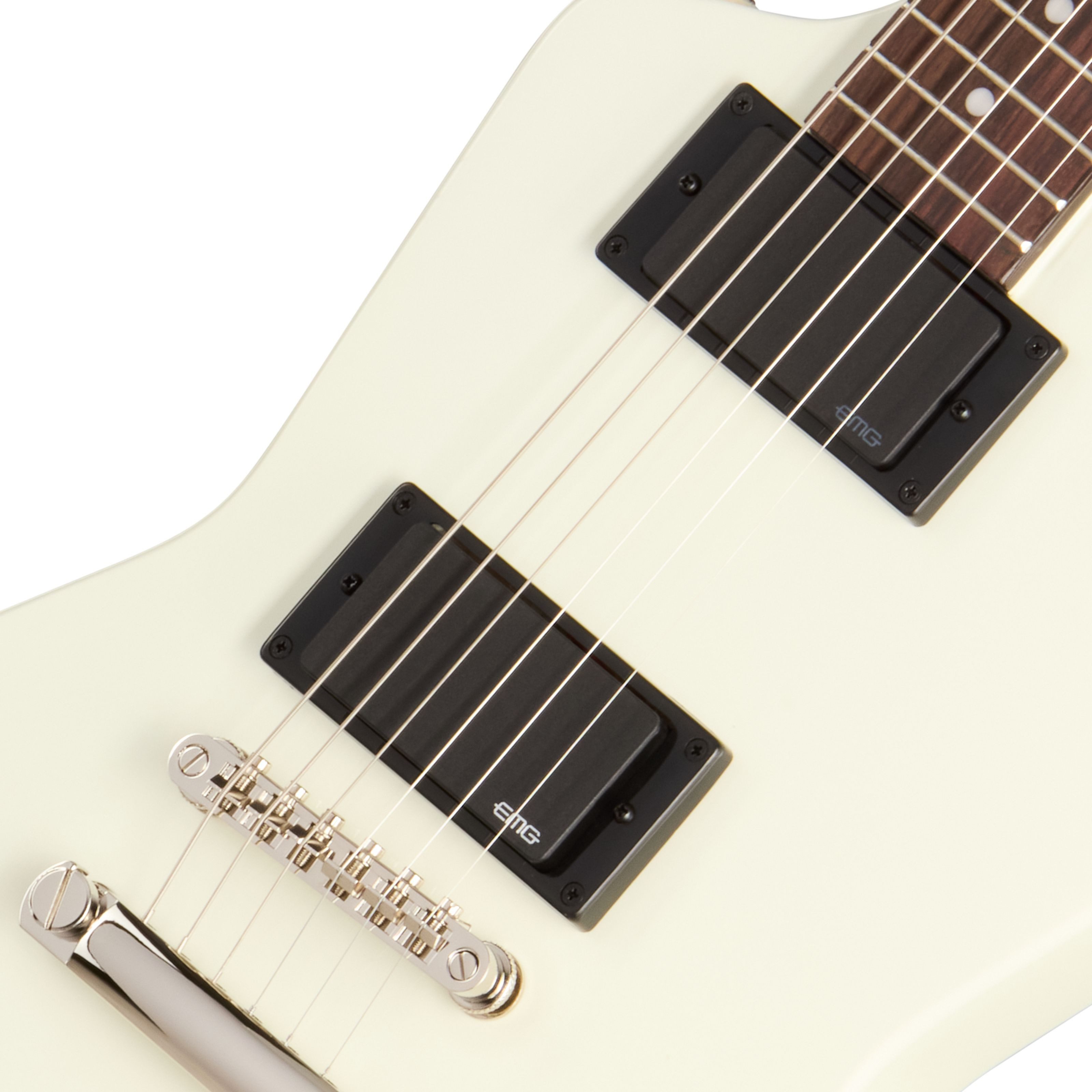 Epiphone E-Gitarre, E-Gitarren, Andere Modelle, Explorer 80s EMG Classic White - E-Gitarre