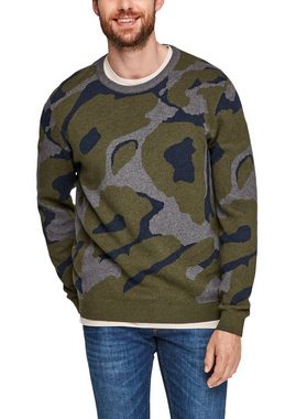 s.Oliver Strickpullover Pullover mit Camo-Muster