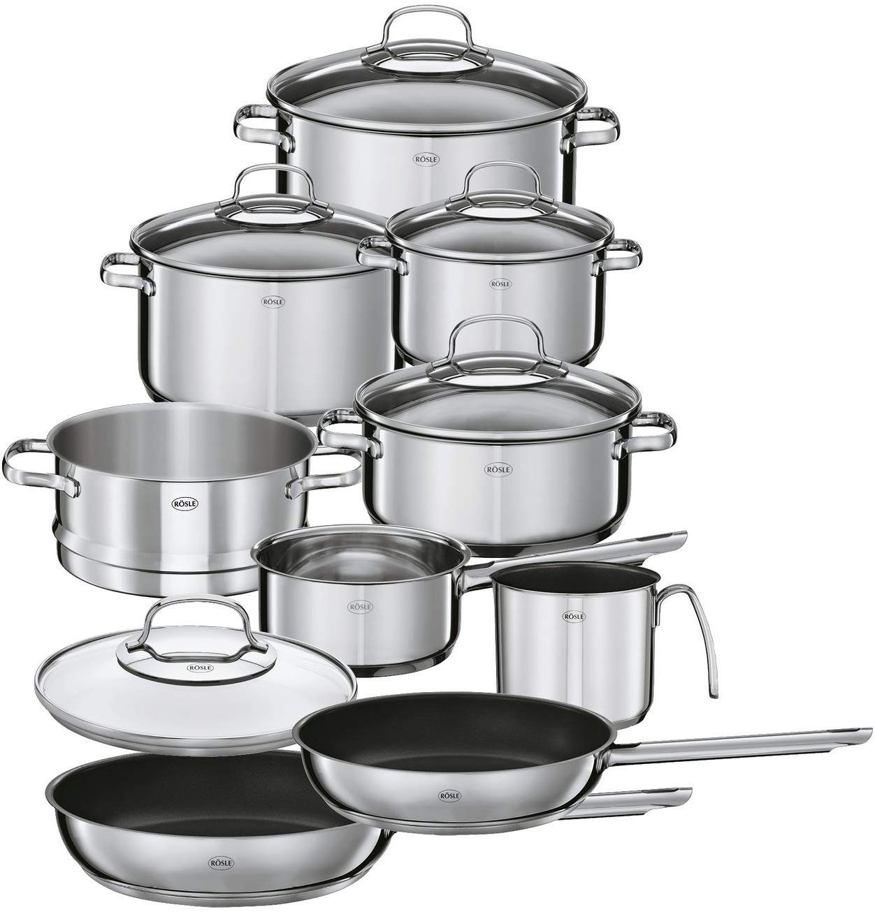 RÖSLE Kochtopf RÖSLE Elegance Kochtopfset Topfset mit 2 Pfannen 10 tlg. 13120