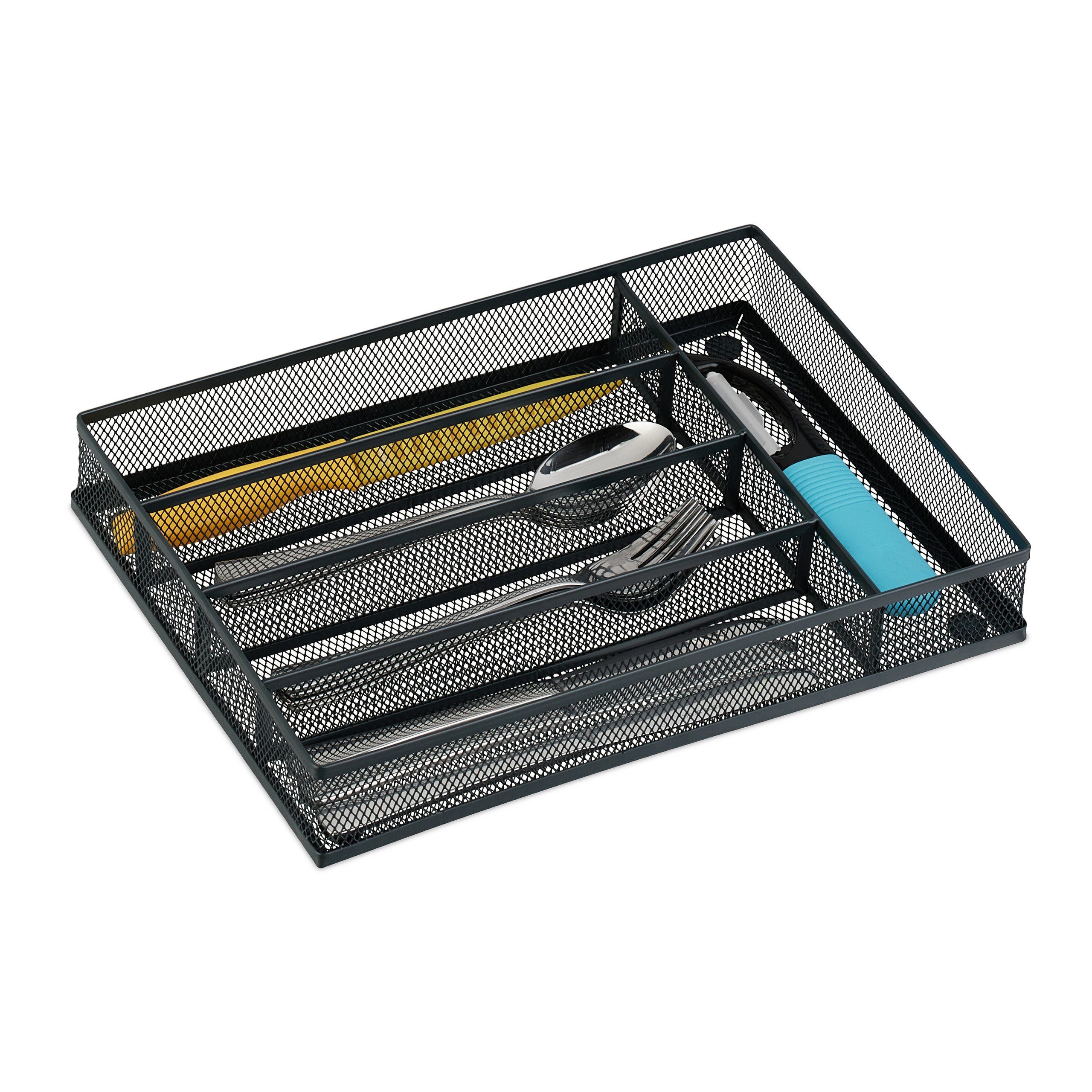 relaxdays Besteckkasten für Schubladen aus Metall günstig online kaufen