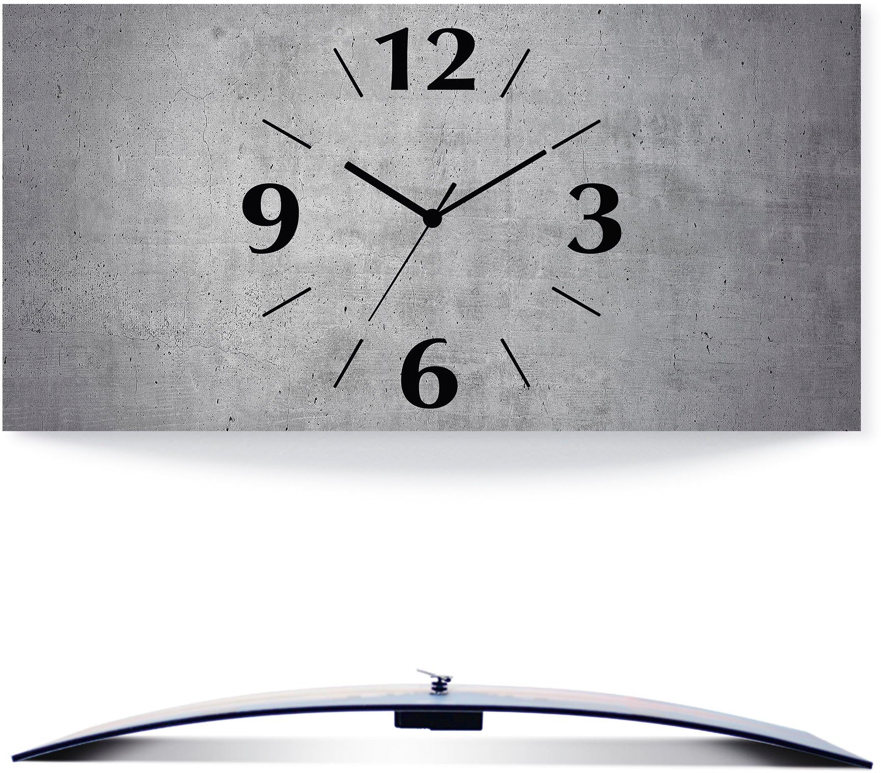 Artland Wanduhr Grauer Beton (3D Optik günstig online kaufen