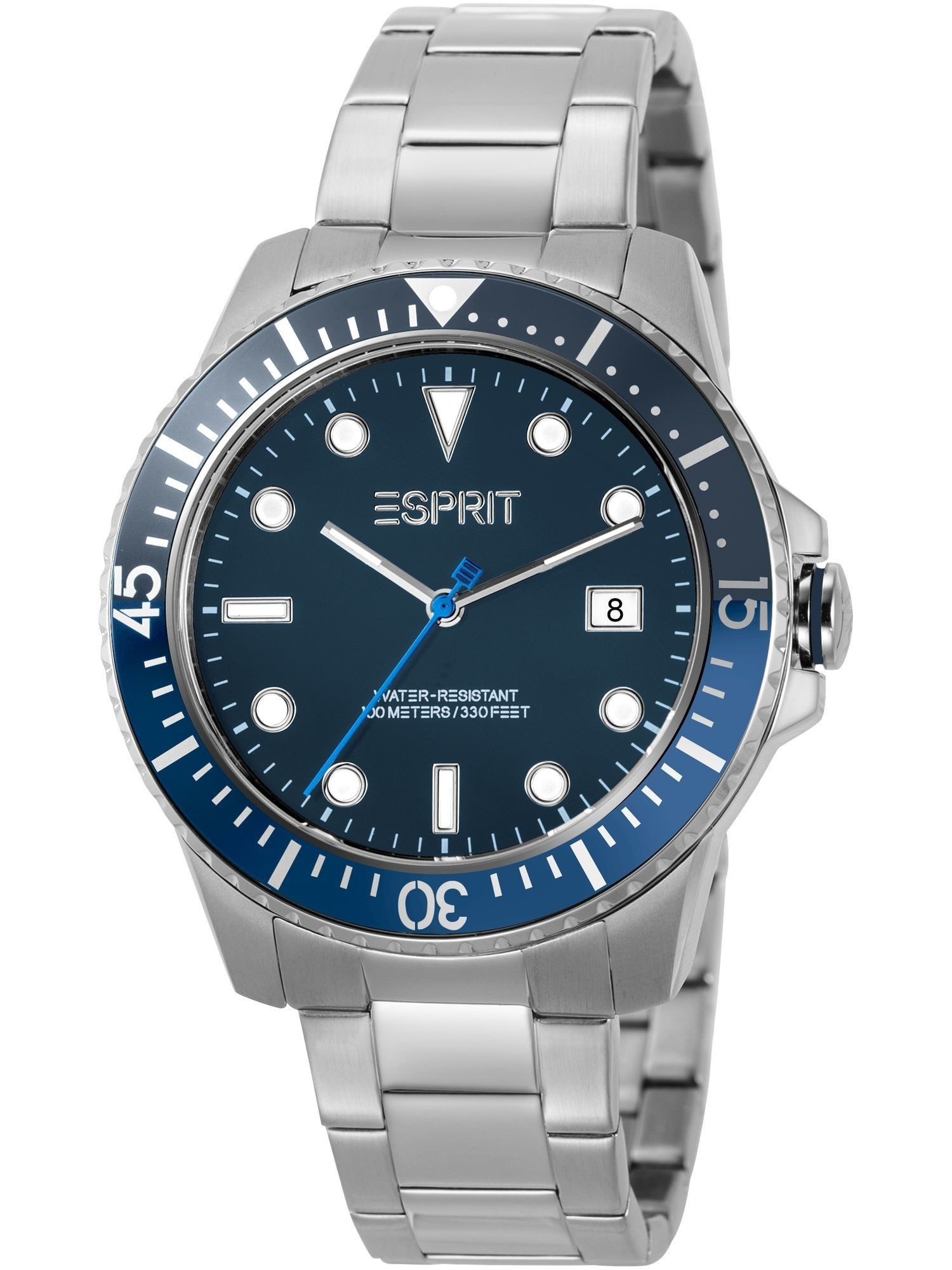 Esprit Quarzuhr ES1G303M0075 ES1G303M0075, Esprit ES1G303M0075 Hudson Uhr Herrenuhr Edelstahl Datum Silber