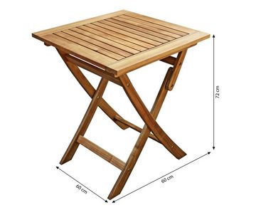 Dehner Gartentisch Holztisch Macao, klappbar, geölt, hellbraun, wunderschöner Falttisch aus geöltem FSC®-zertifiziertem Akazienholz
