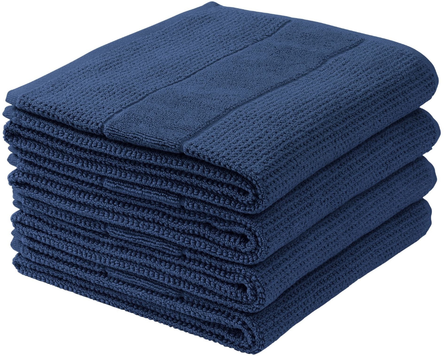 Schiesser Handtücher Turin aus 100% Baumwolle in dezenter Reiskornoptik, Frottier (Set, 4-St), OEKO-TEX® MADE IN GREEN