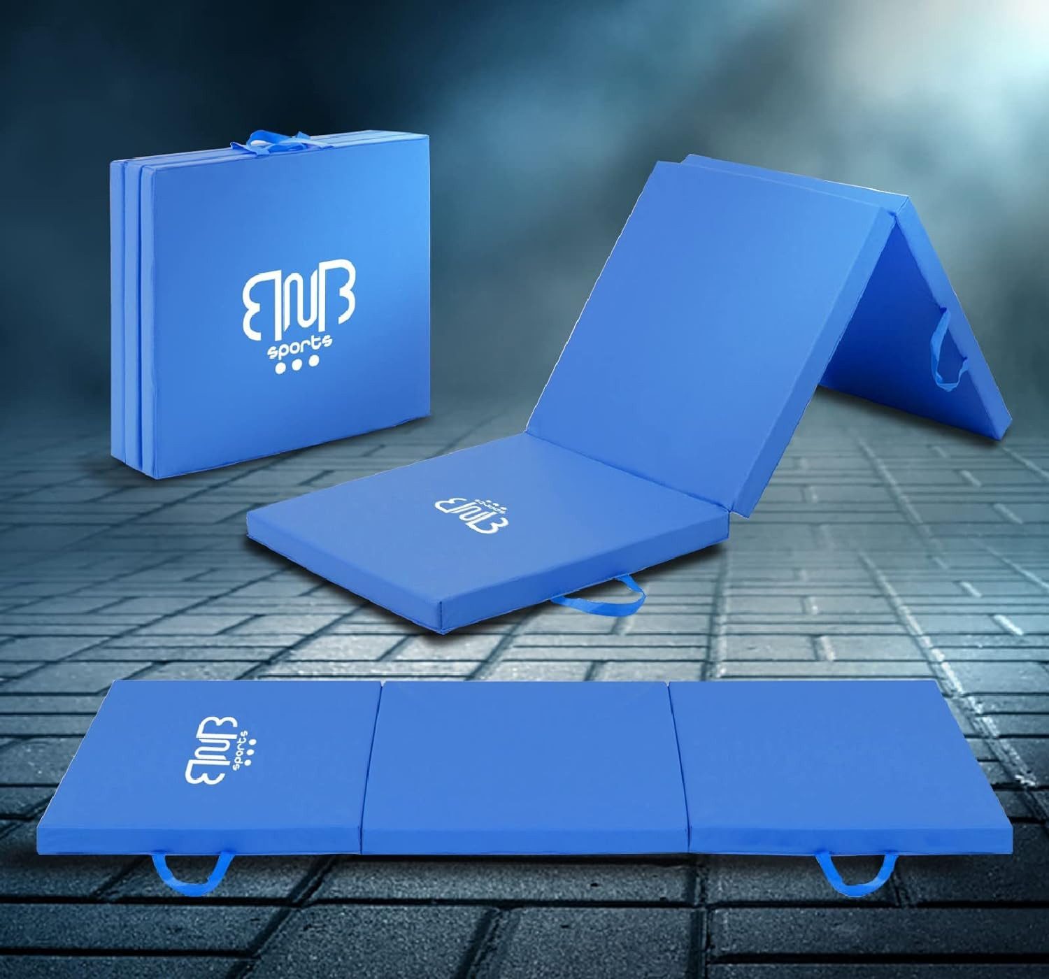 BNB SPORTS Sportmatte Premium Tri-Folding Thick Gymnastic Mat & Home Sports